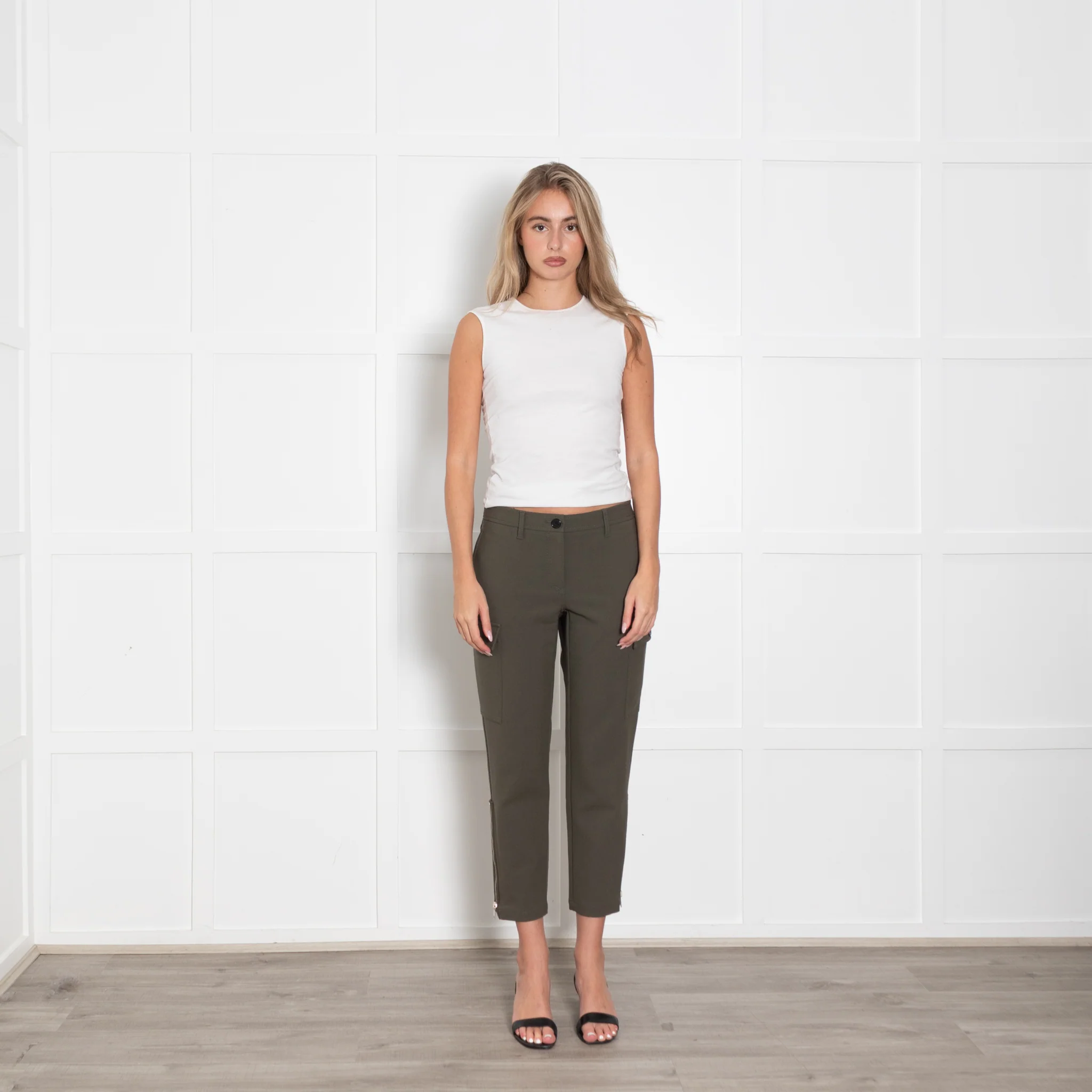 Alexander McQueen Green Cargo Trousers With Zip Ankles