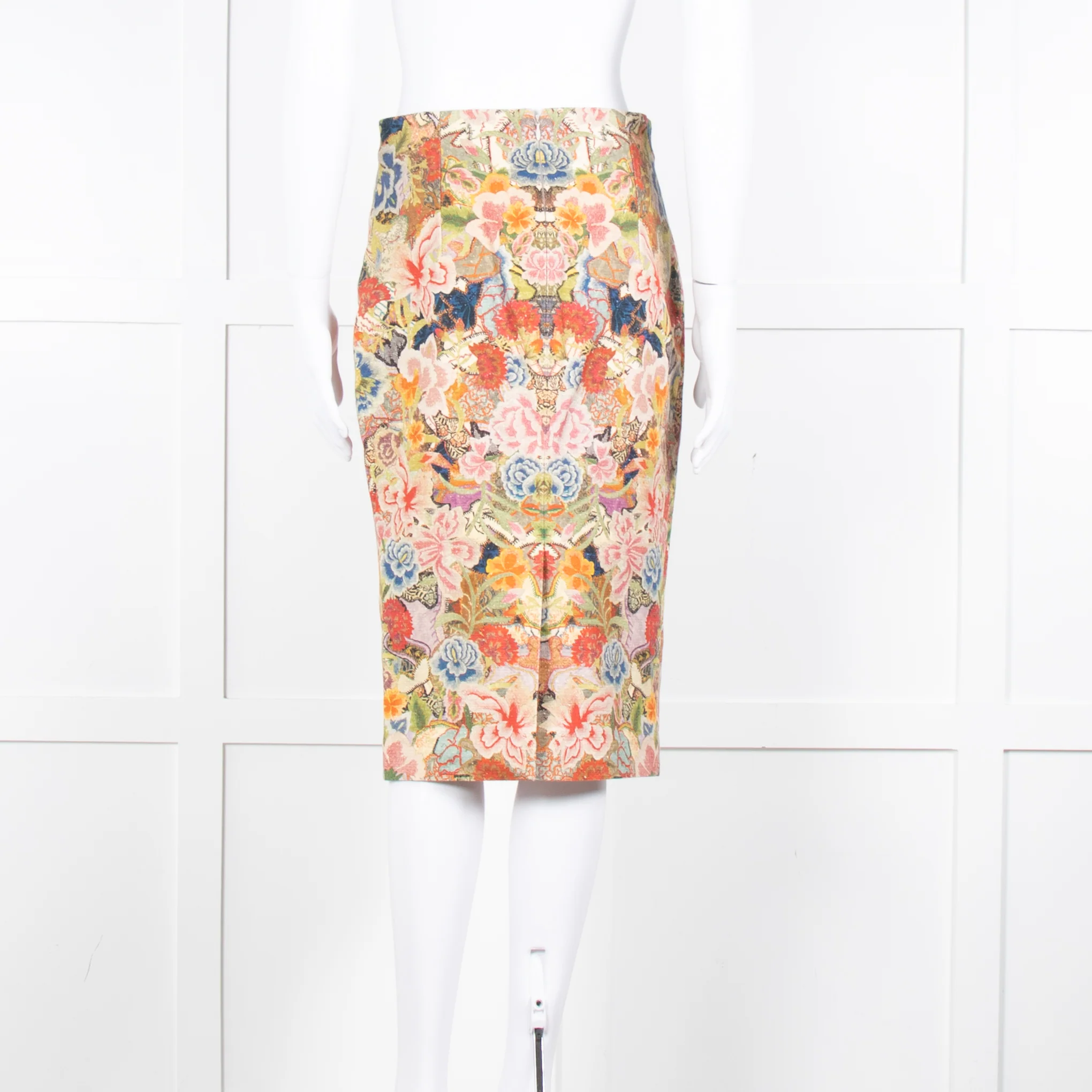 Alexander McQueen Multi Colour Floral Pencil Skirt - Image 5