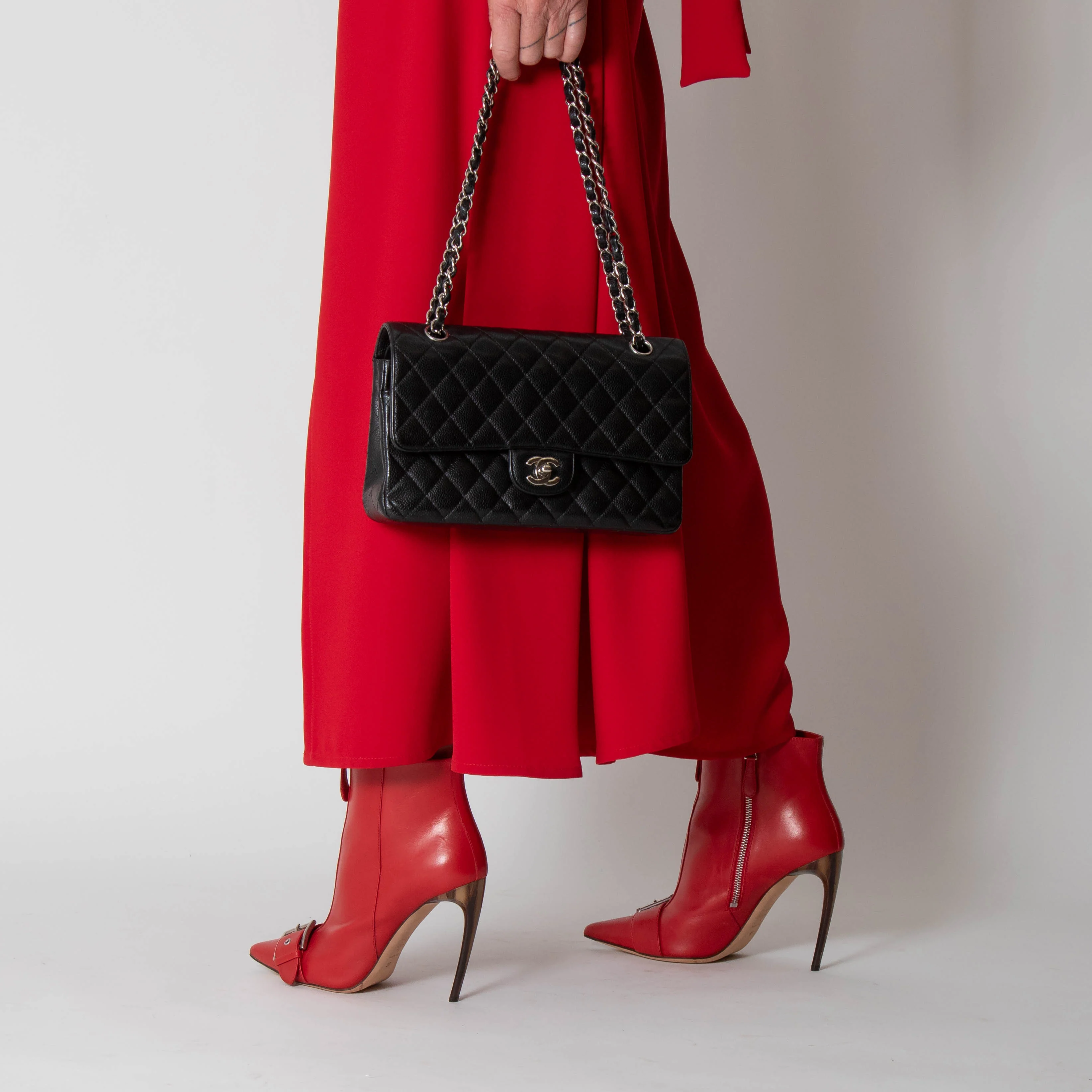 Alexander McQueen Red Zip Up High Heel Ankle Boot - Image 13