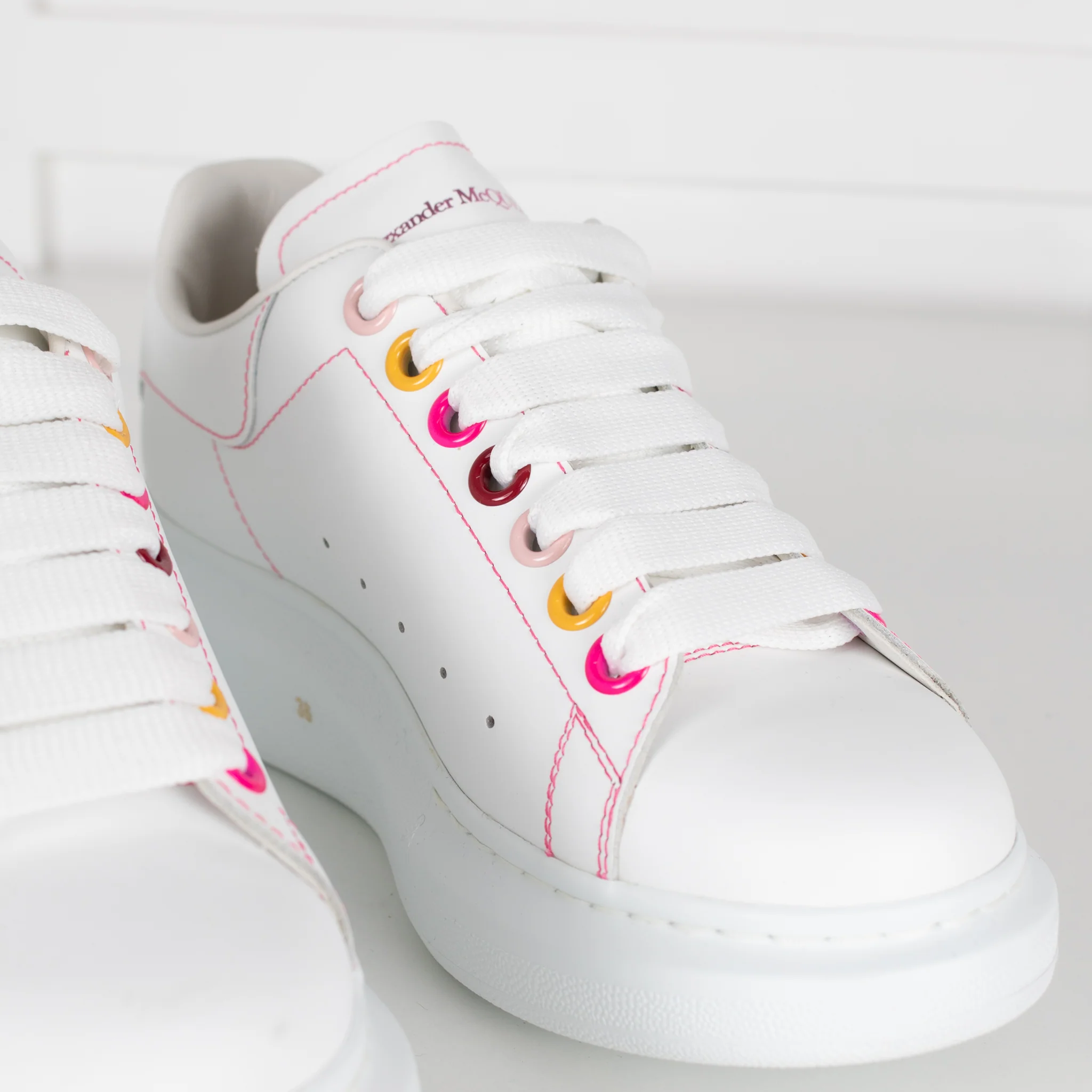 Alexander McQueen White Rainbow Trainers - Image 9