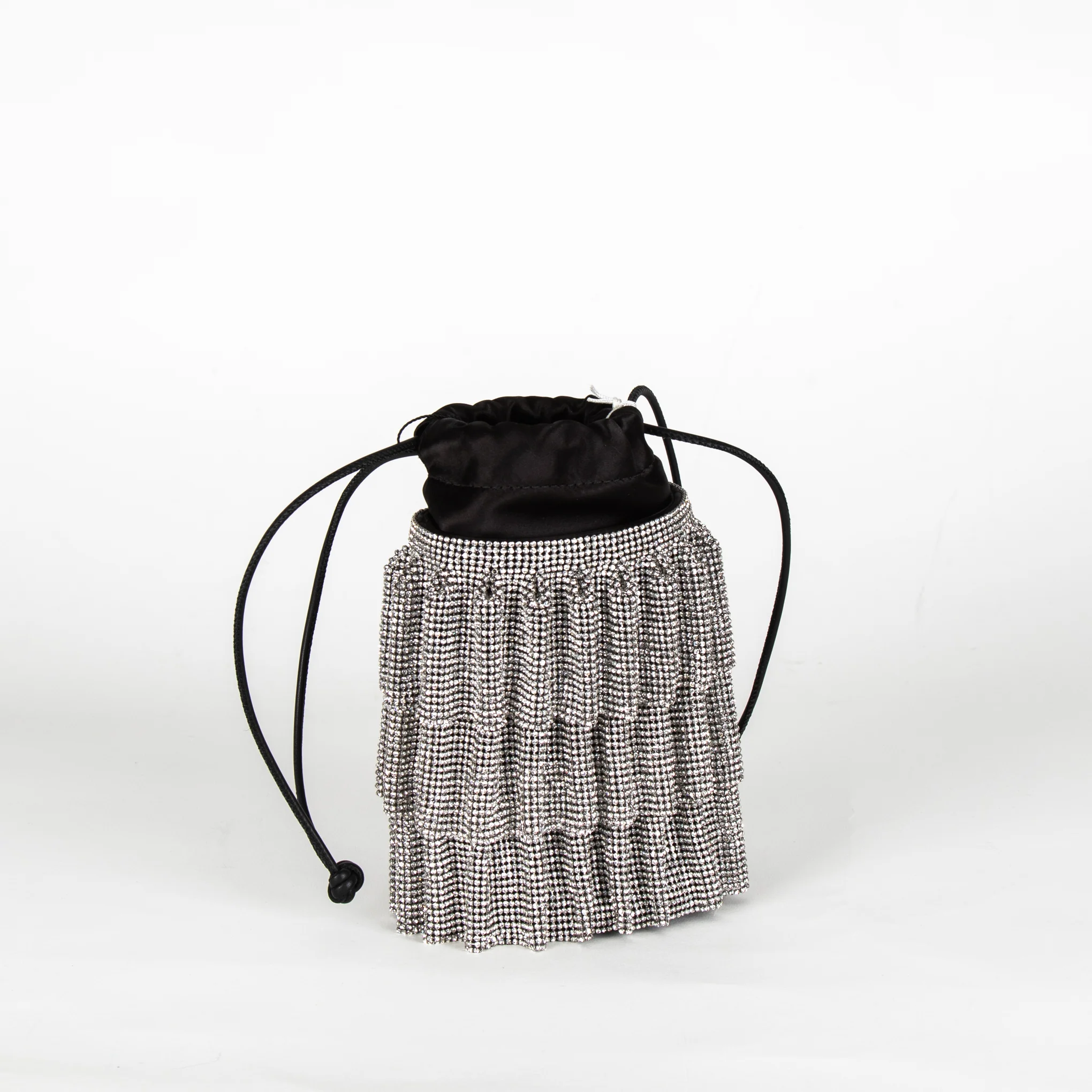 Alexander Wang Black Crystal-Embellished Bucket Bag