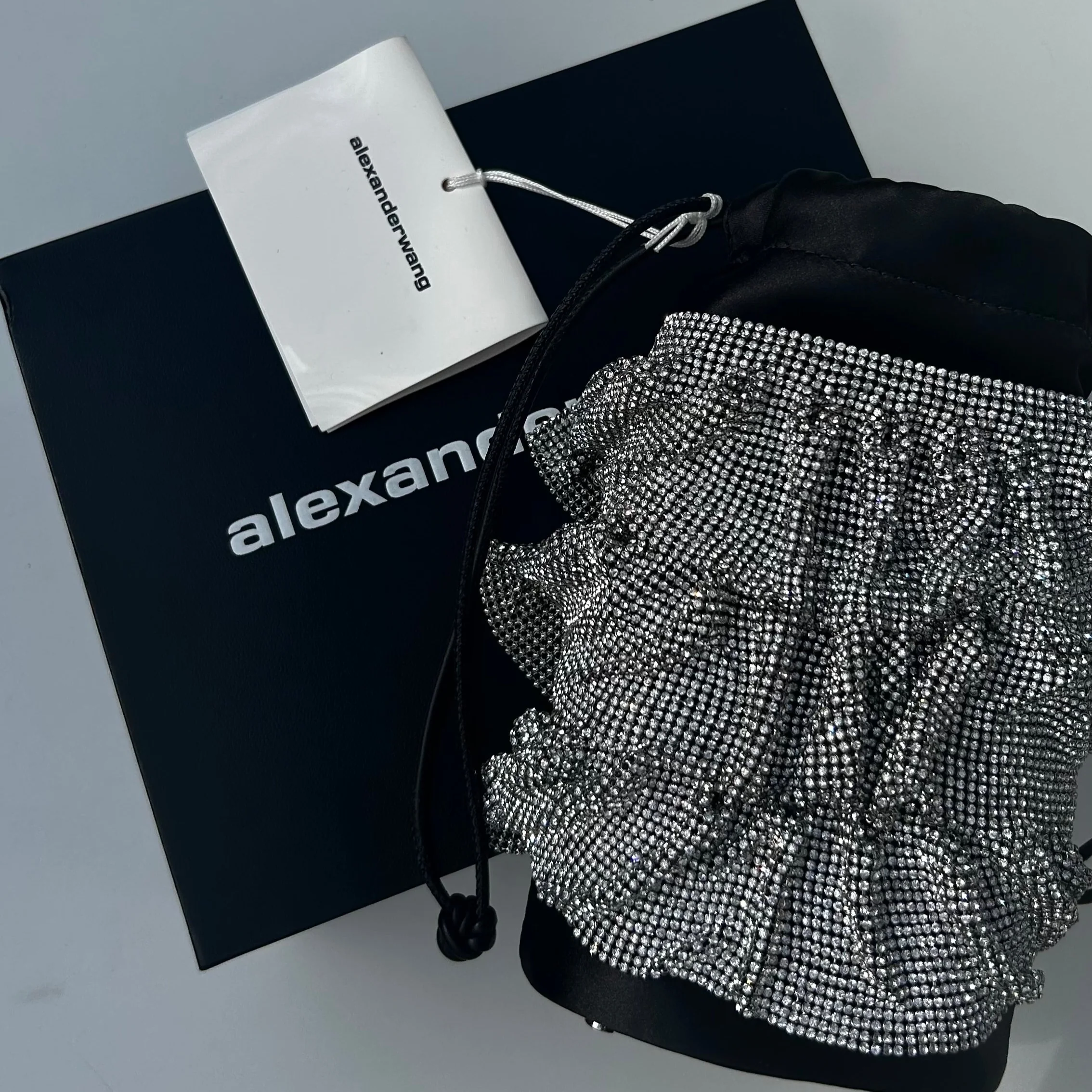 Alexander Wang Black Crystal-Embellished Bucket Bag - Image 4