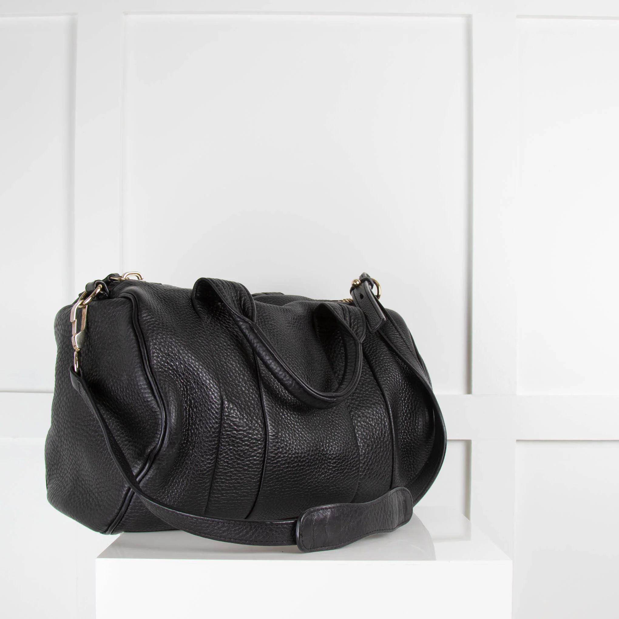 Alexander Wang Black Leather Rocco Bag with Gold Studs - Image 2