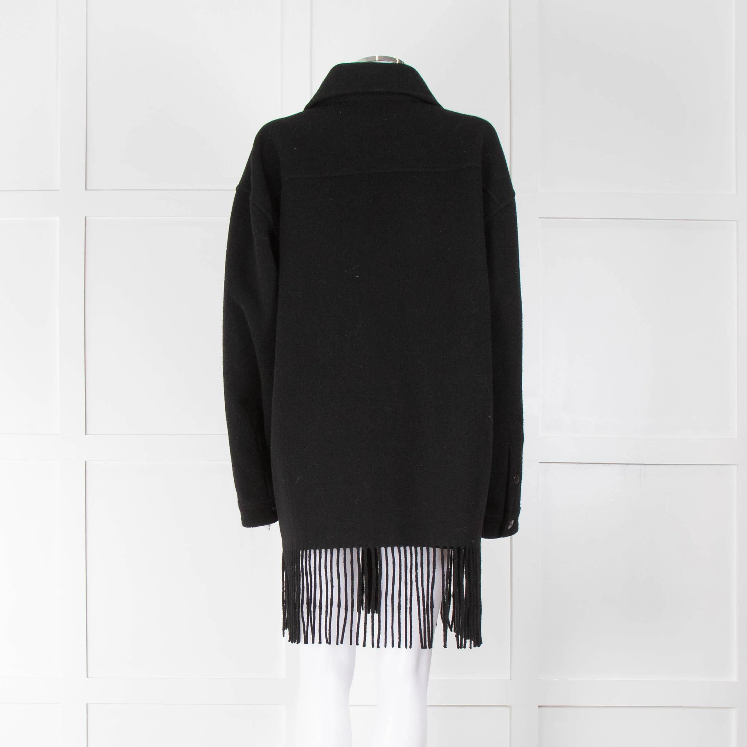 Alexander Wang Black Wool Fringed Jacket - Image 3
