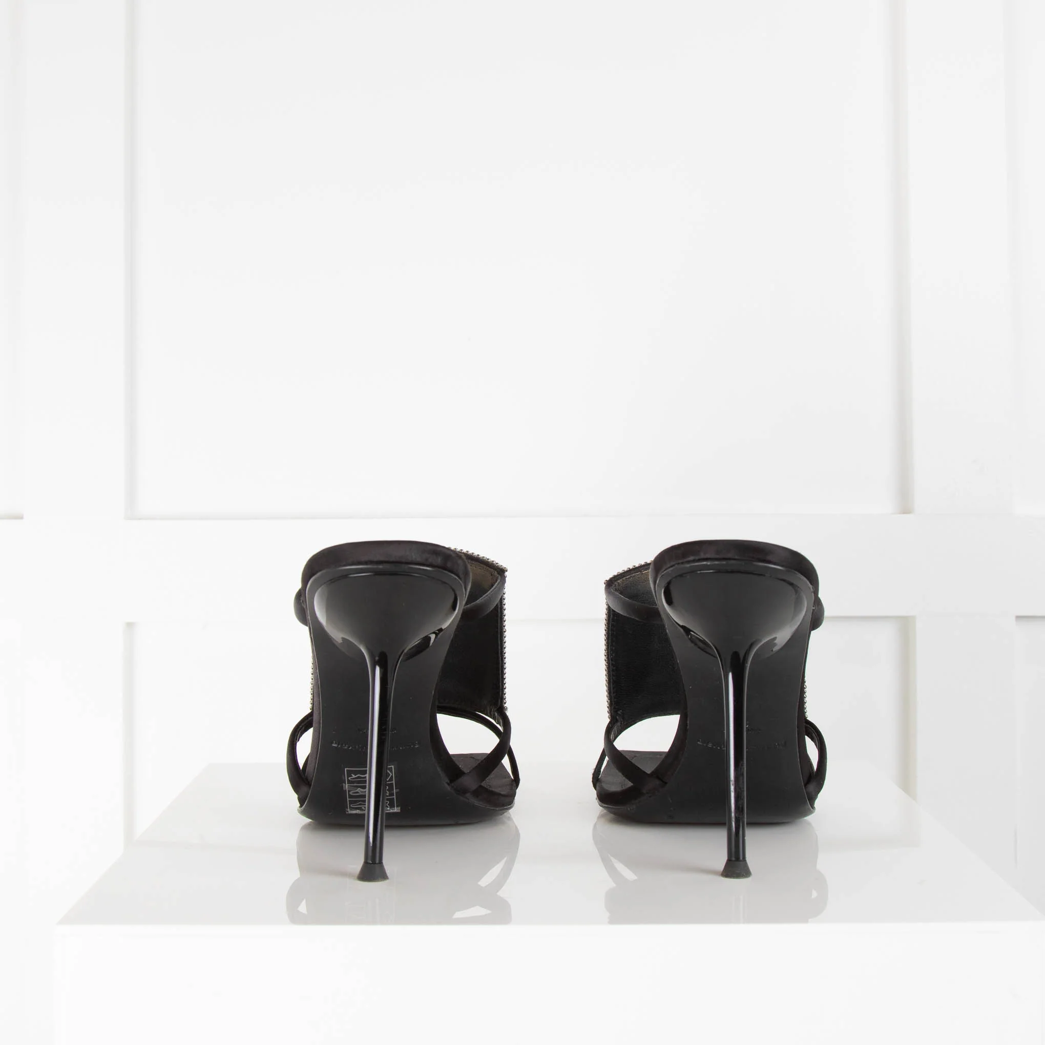 Alexander Wang Julie Crystal Logo Heels - Image 4