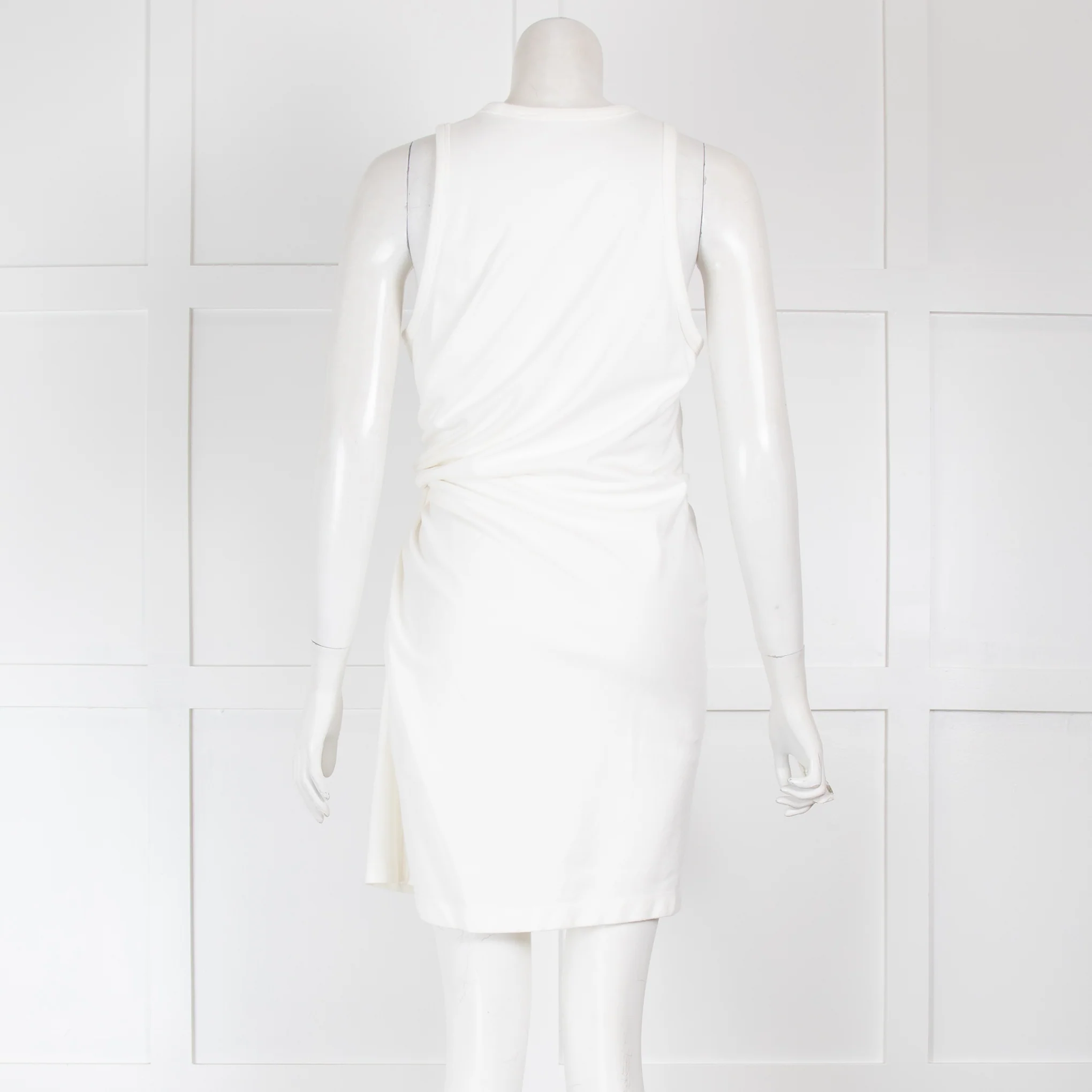 Alexander Wang White Scrunch Waist Mini Dress - Image 3
