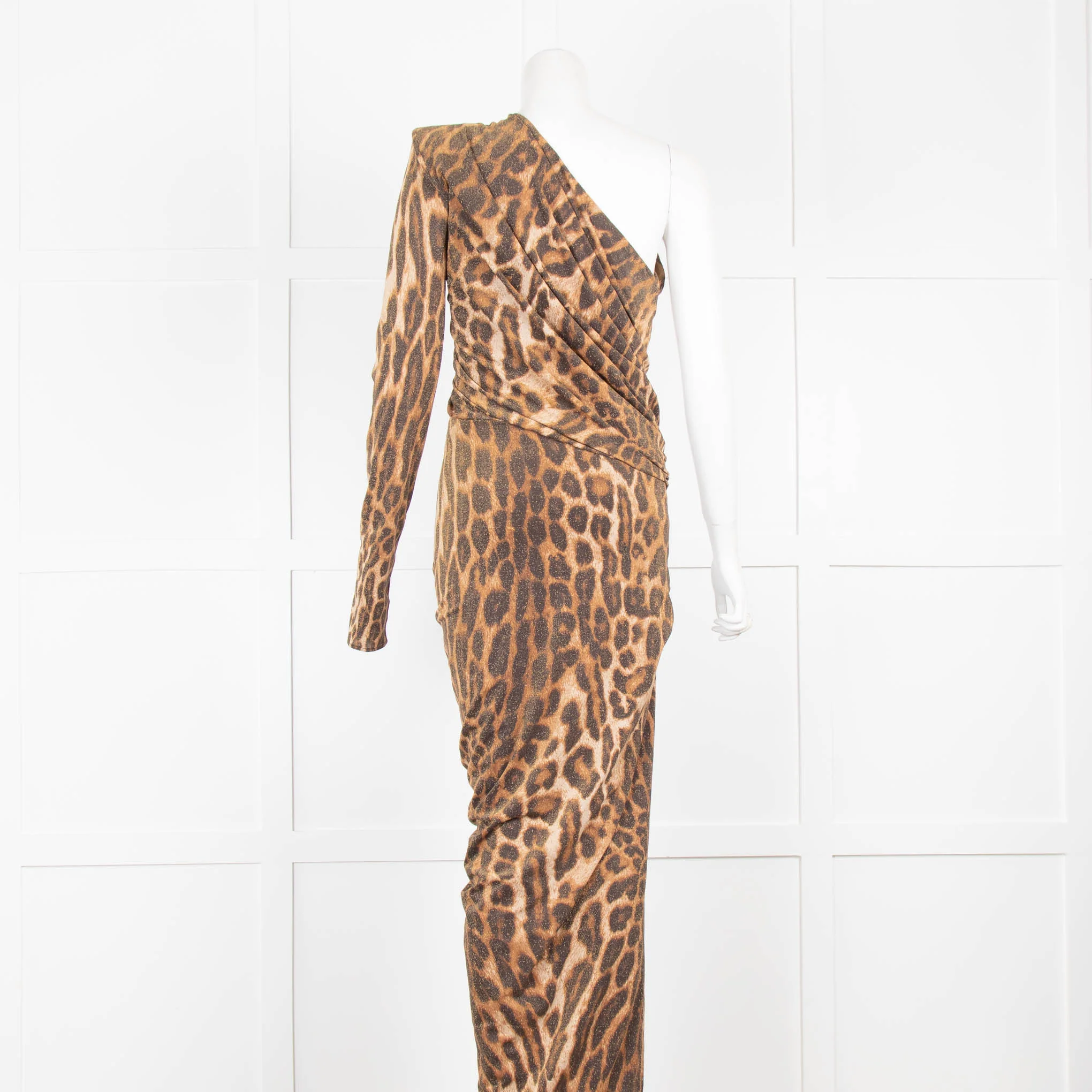 Alexandre Vauthier  Leopard Lurex One Shoulder Dress - Image 3