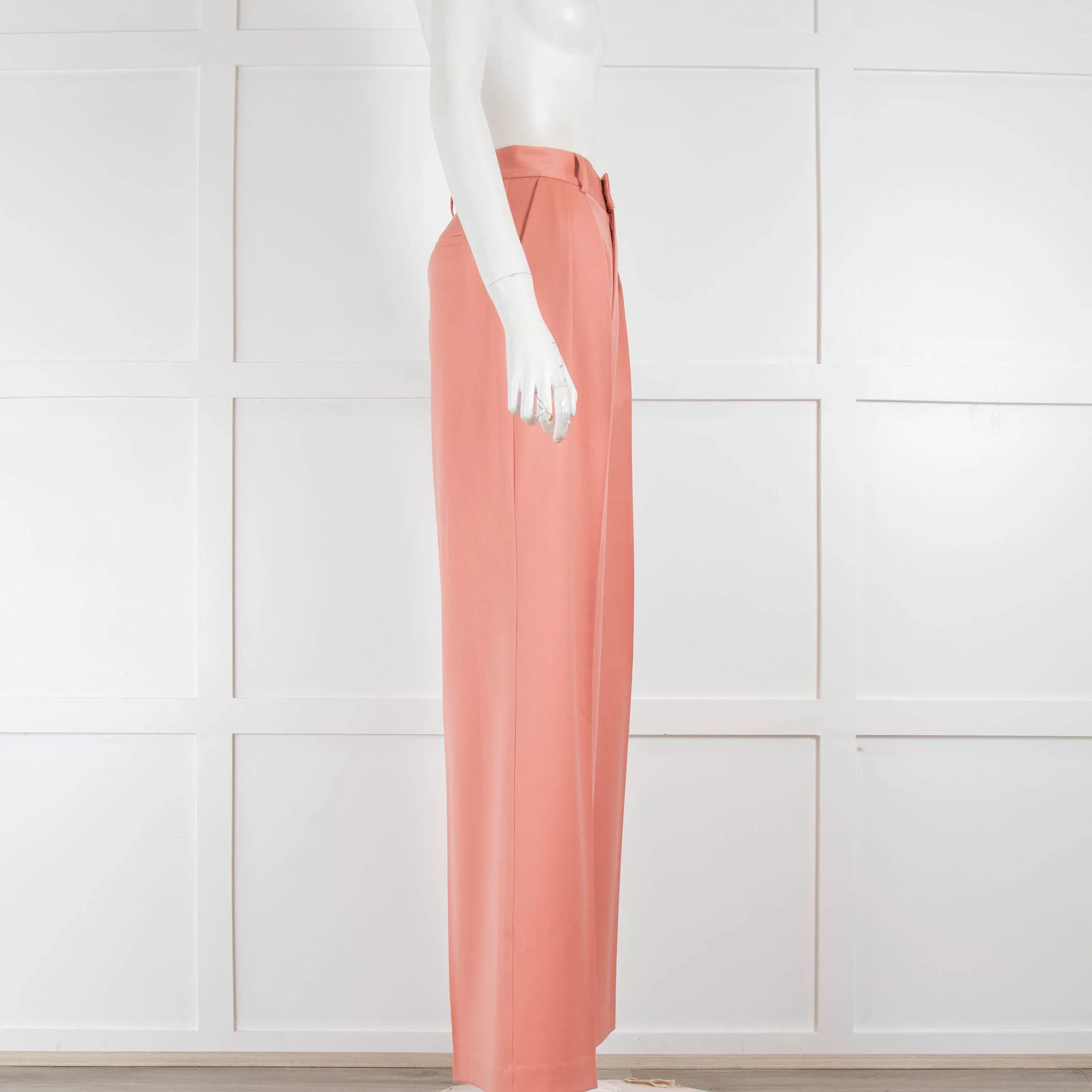 Alice + Olivia Peach Light Wool Trousers - Image 2