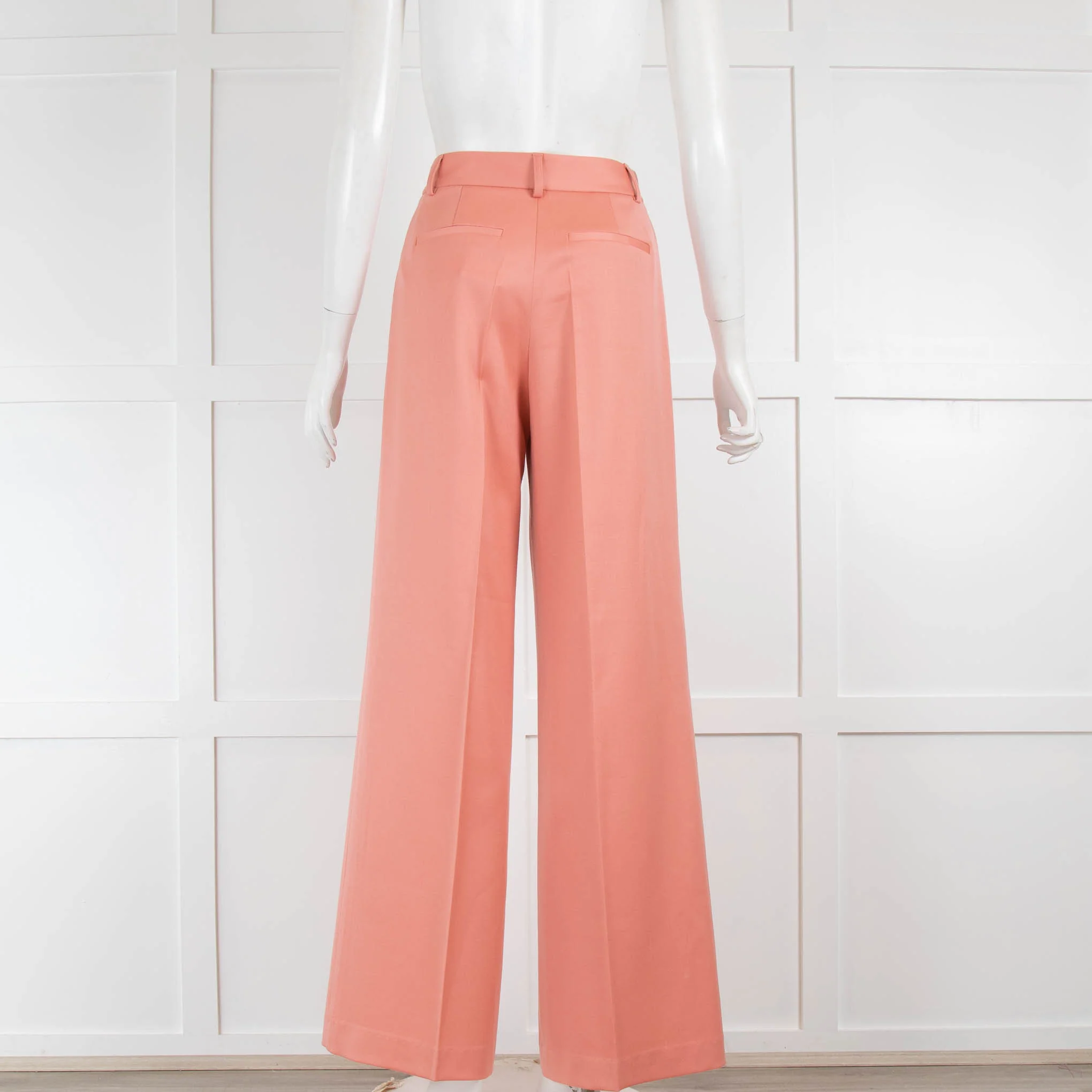 Alice + Olivia Peach Light Wool Trousers - Image 3