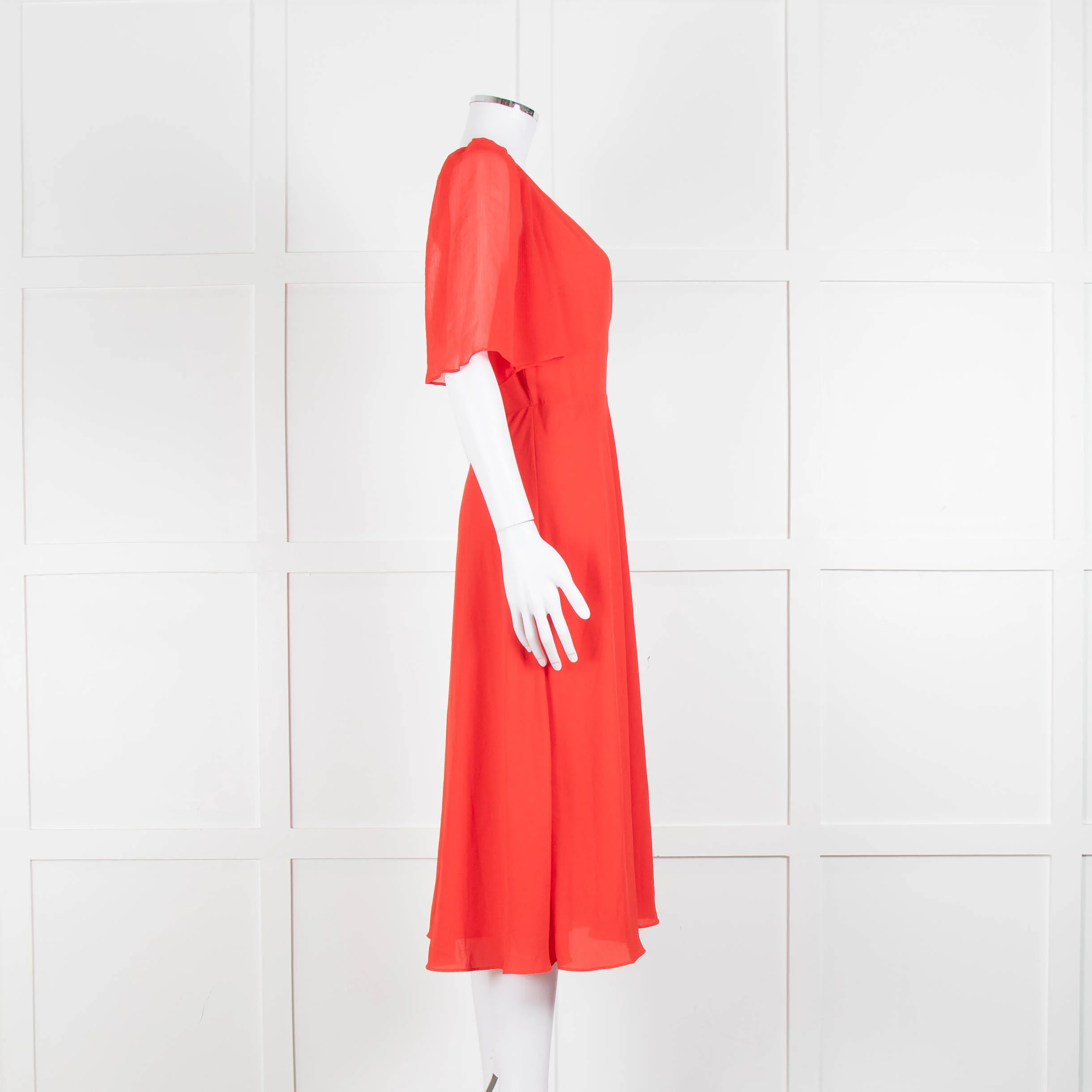 Alice + Olivia Red Short Sleeve Wrap Dress - Image 3