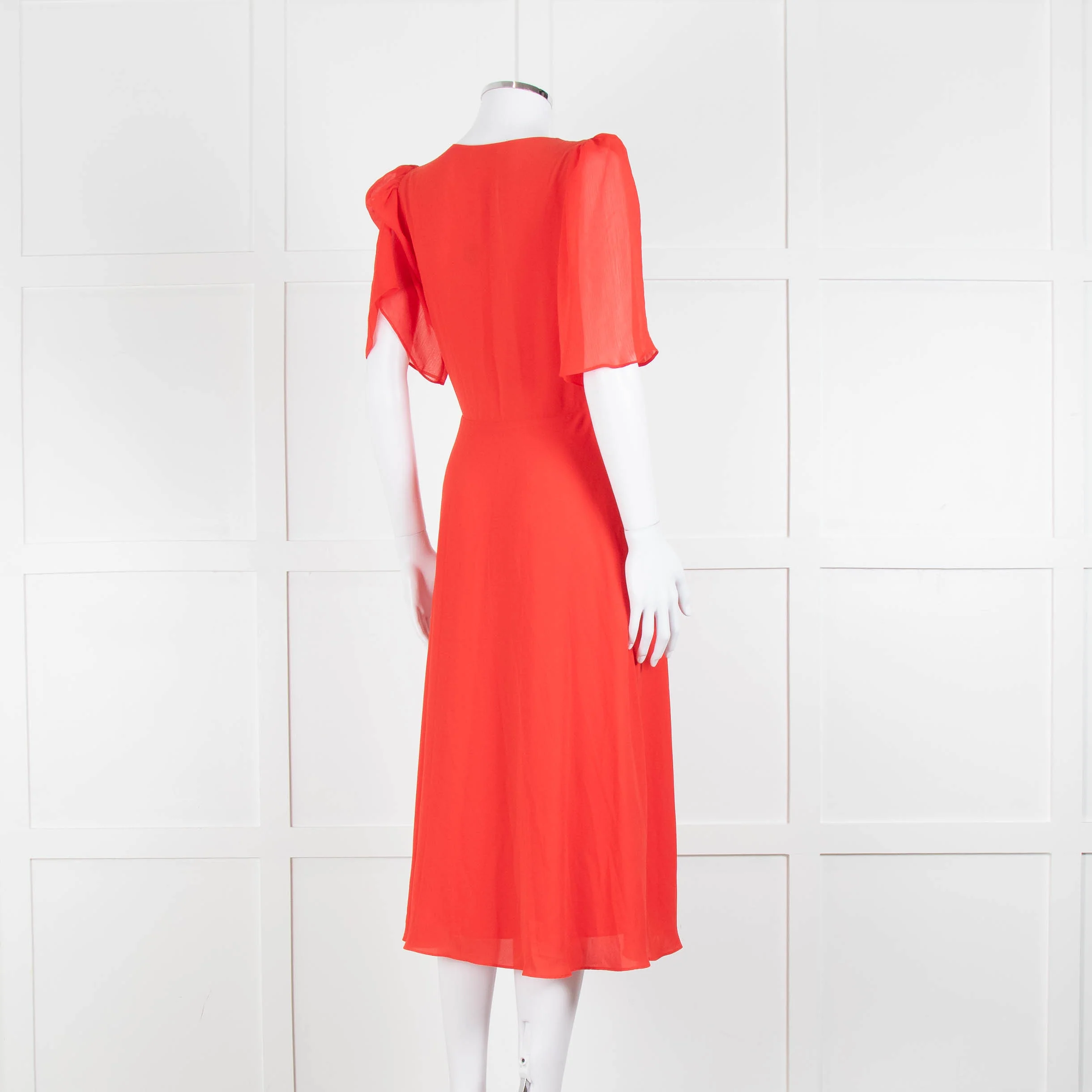 Alice + Olivia Red Short Sleeve Wrap Dress - Image 4
