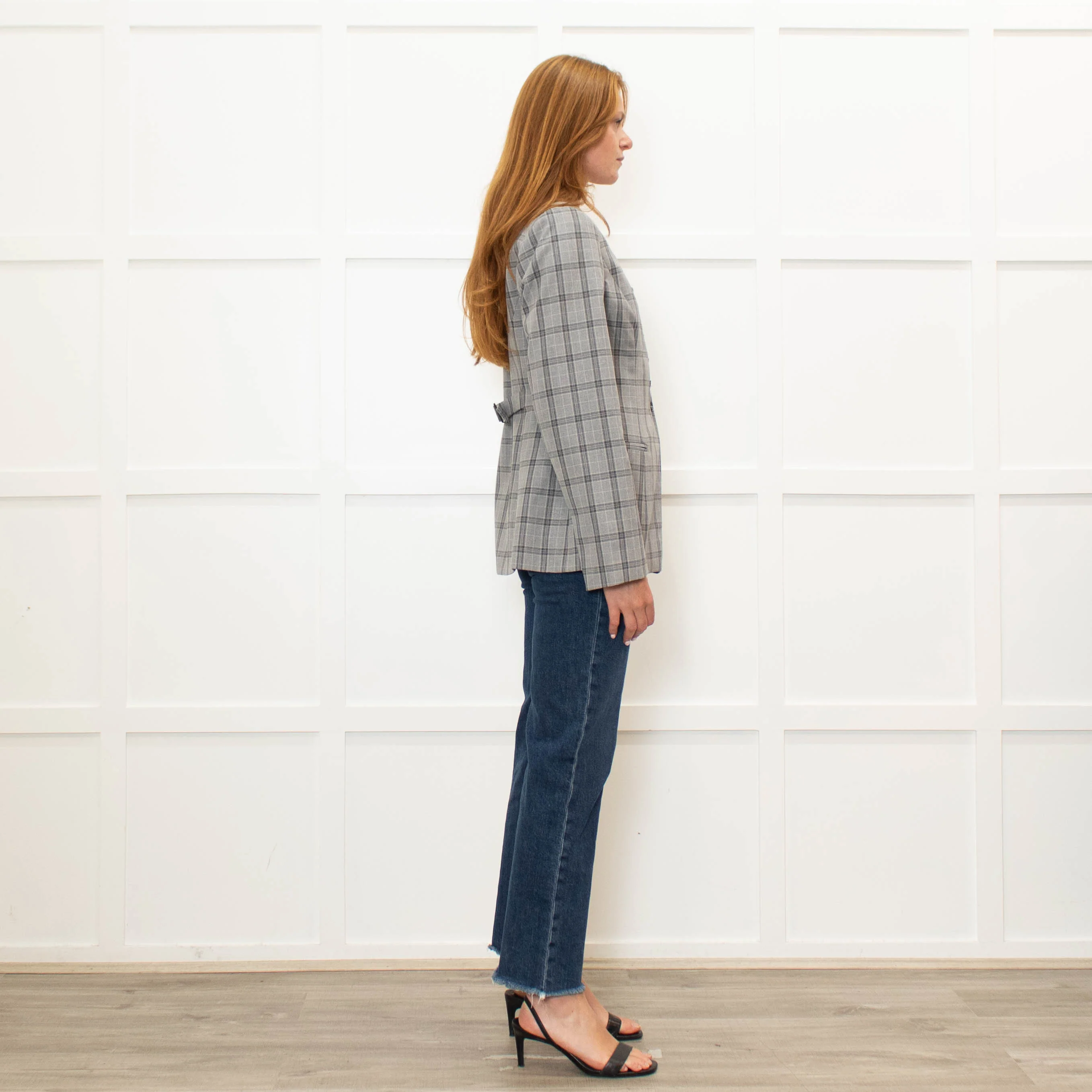 Aligne Check Waisted Scoop Blazer - Image 6