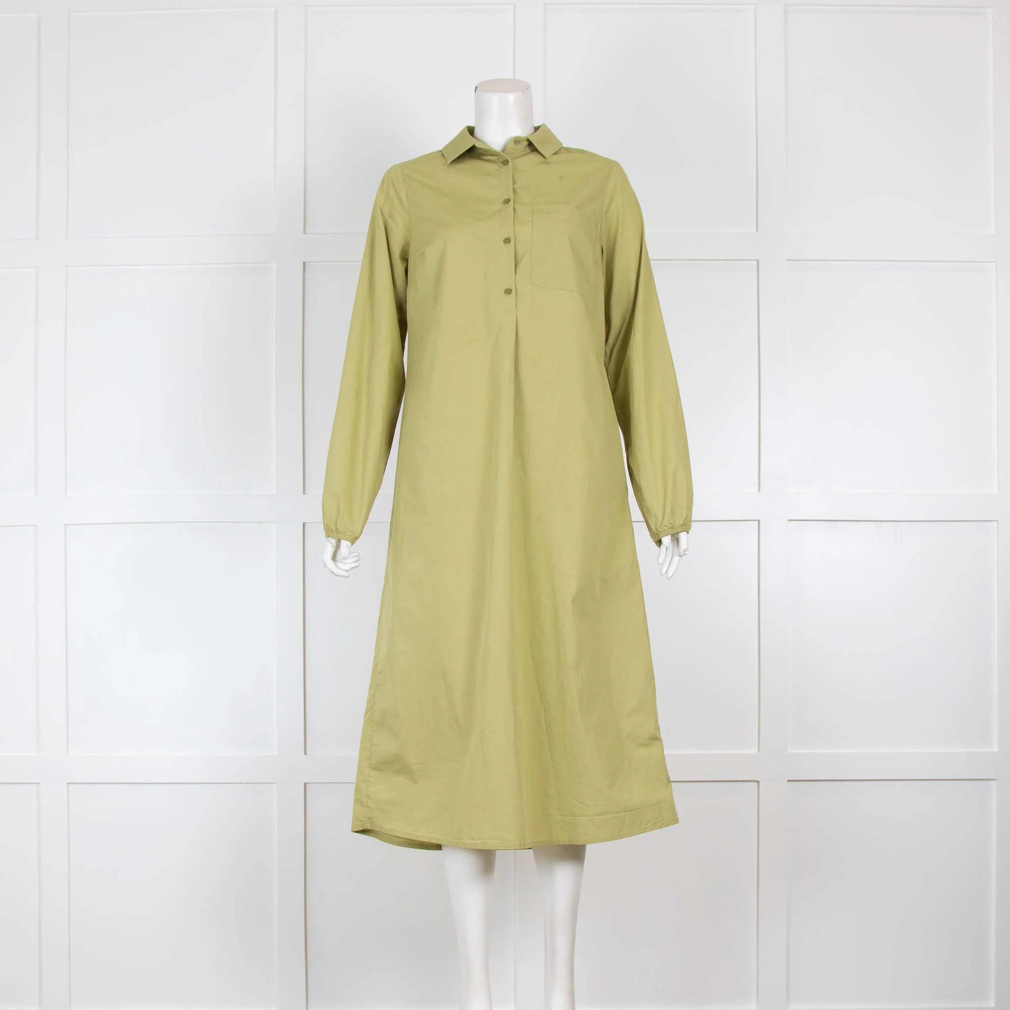 Aligne Khaki A Line Midi Dress