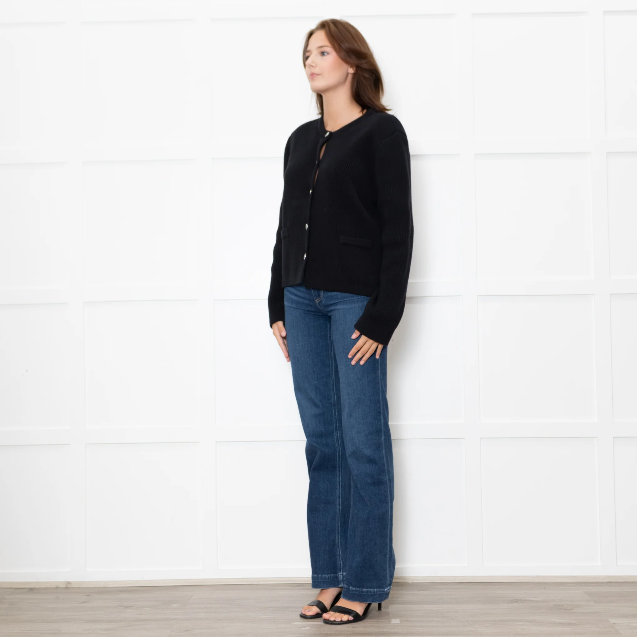 Almada Label Navy Nova Cotton Knit Cardigan - Image 3