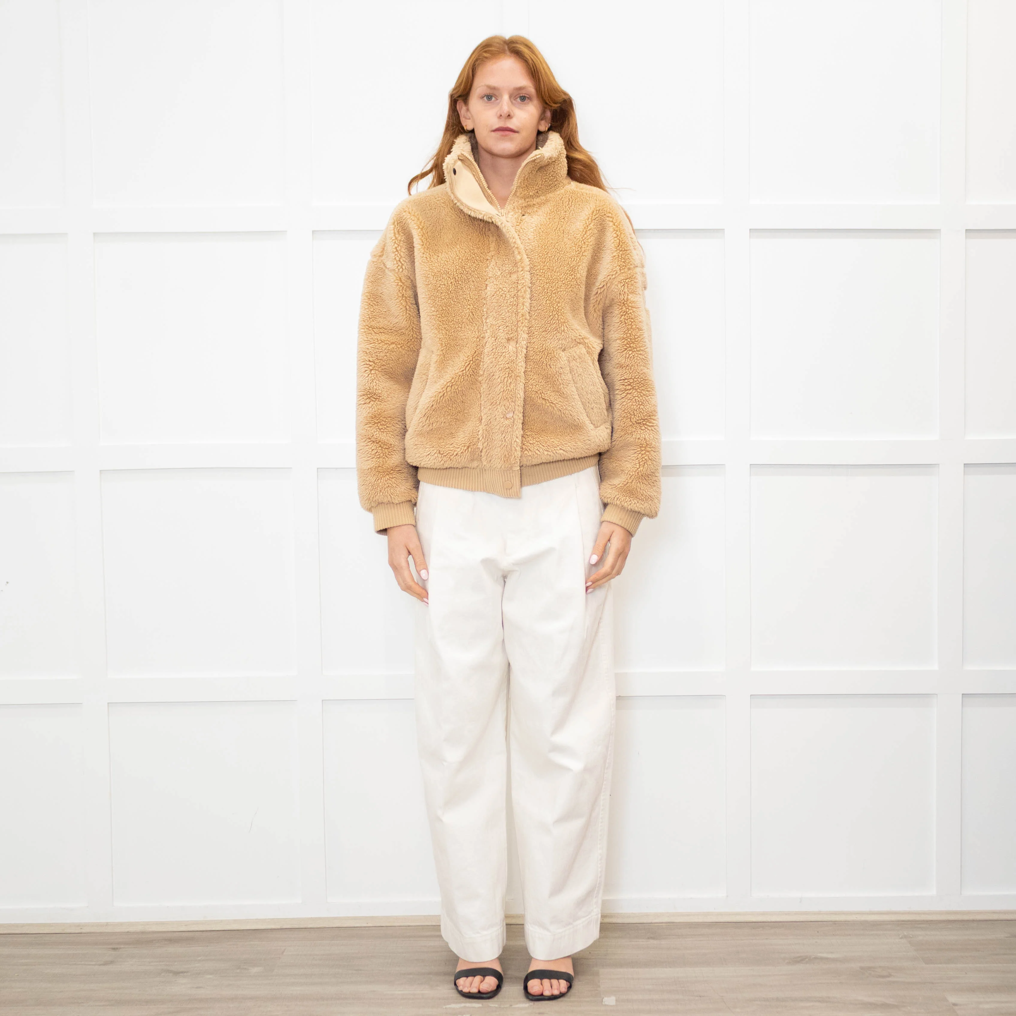 ALO Yoga Beige Sherpa Jacket