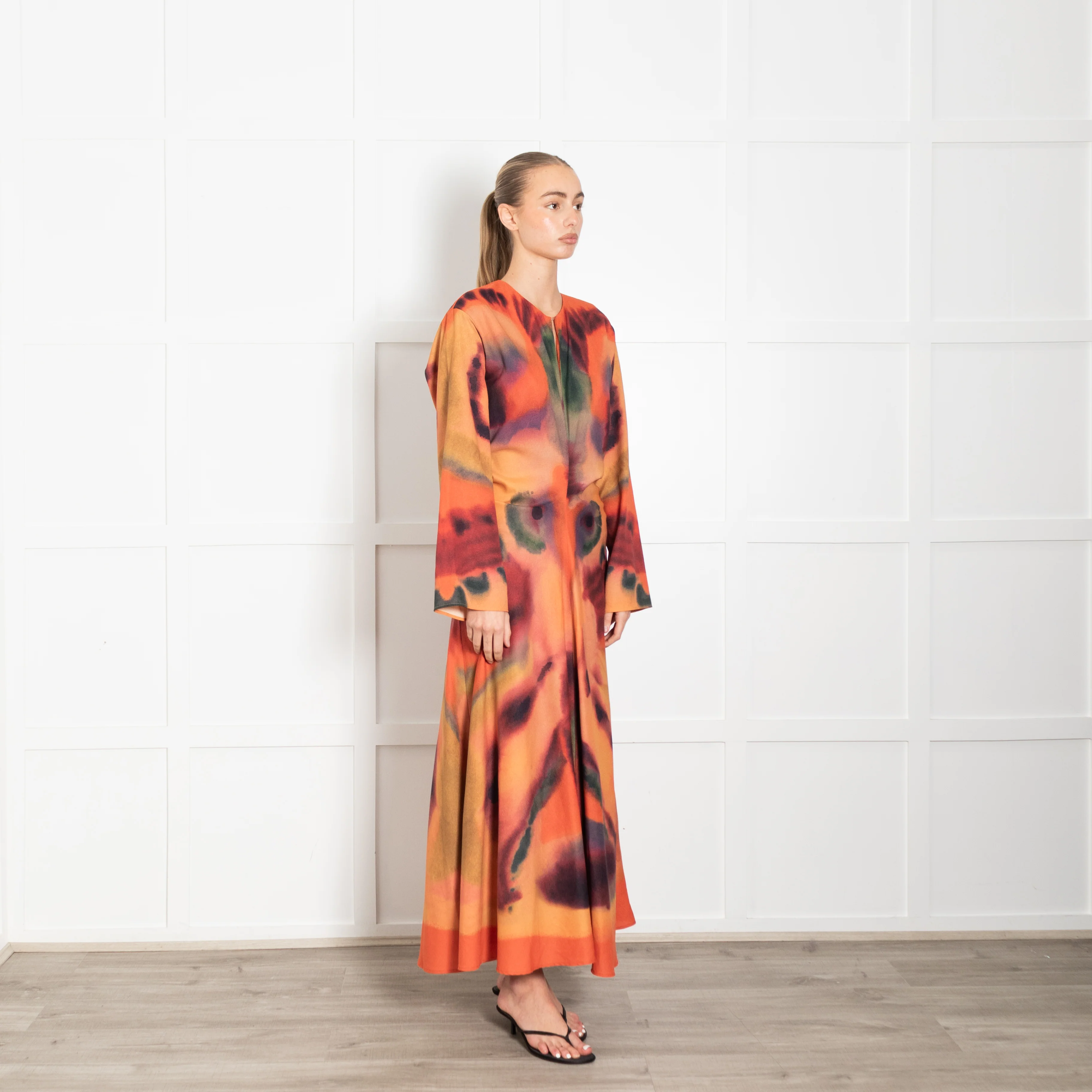 Altuzarra Orange Multicolour Maxi Dress With Long Sleeves - Image 7