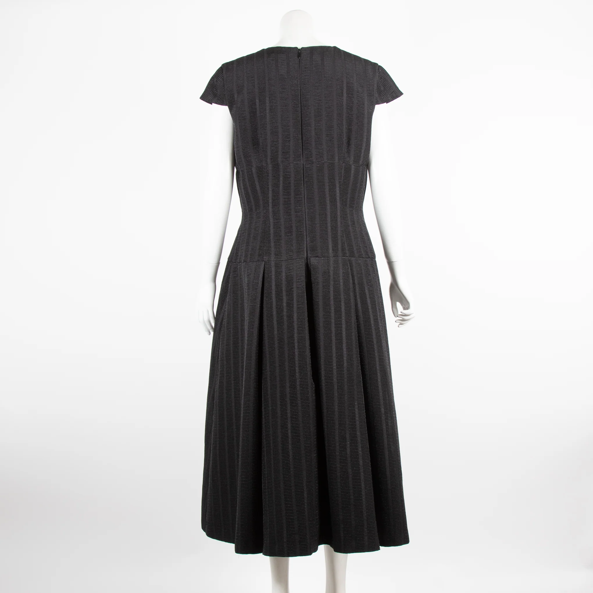 Amanda Wakeley Black Ladder Embroidery Dress - Image 3
