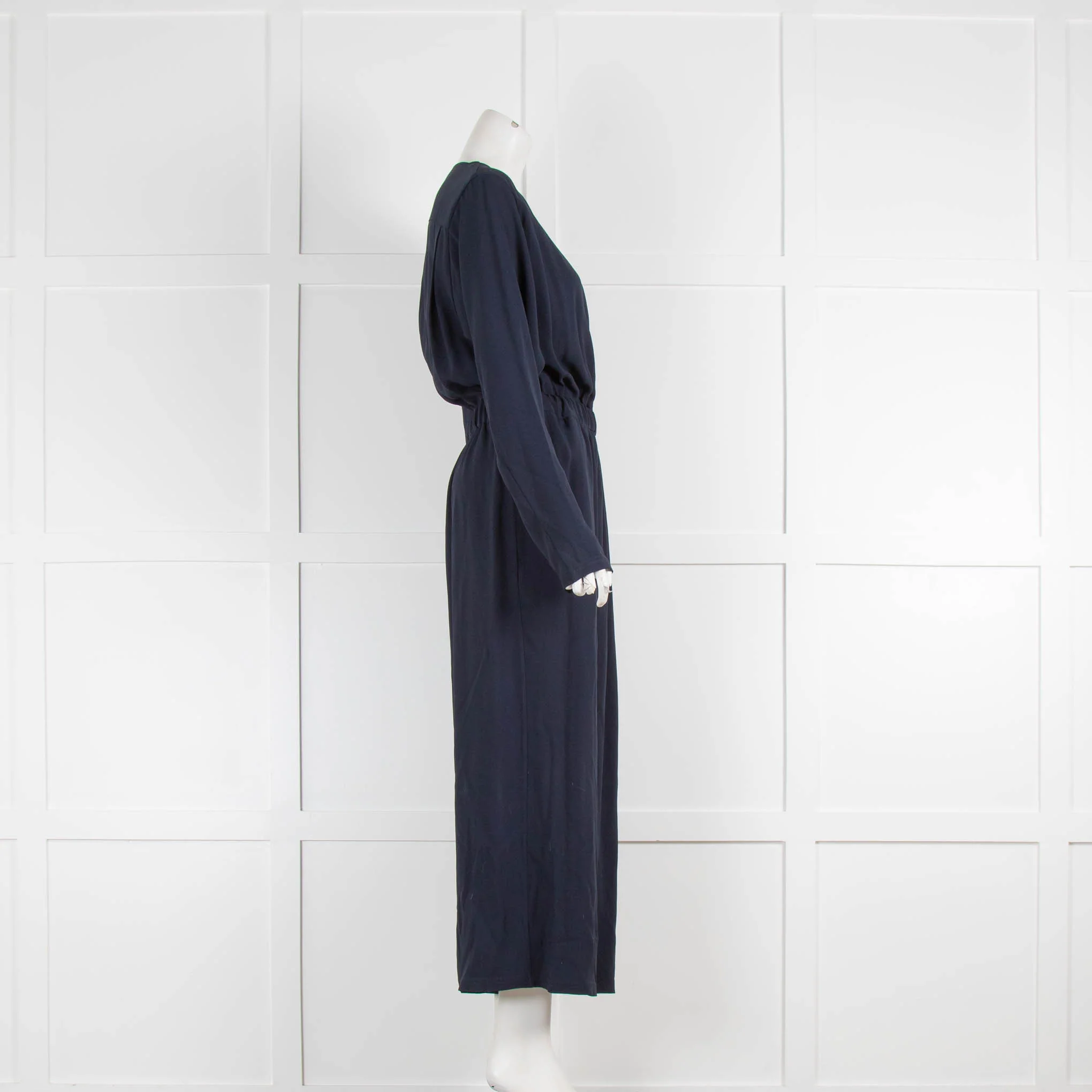 Amanda Wakeley Navy Wrap Front Jumpsuit - Image 2