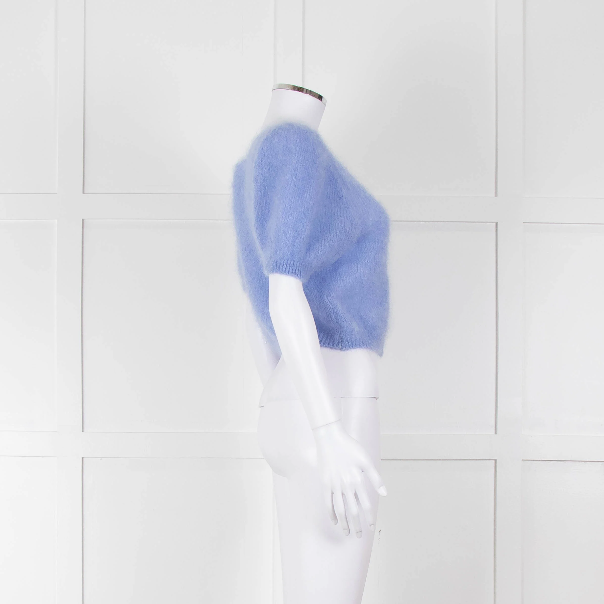 American Dreams Sky Blue Mohair Cap Sleeve Cardigan - Image 3