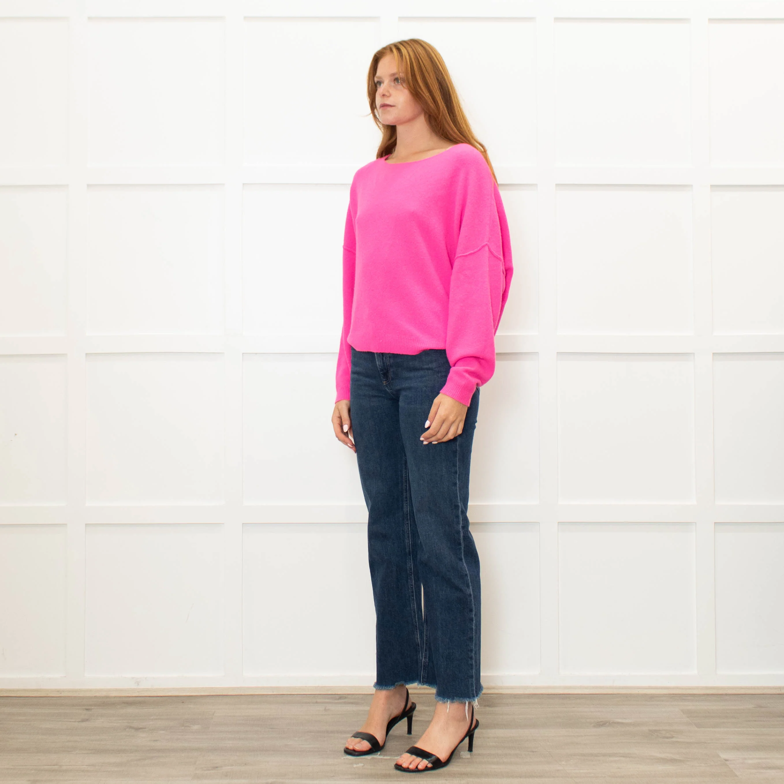 American Vintage Hot Pink Drapey Jumper - Image 3