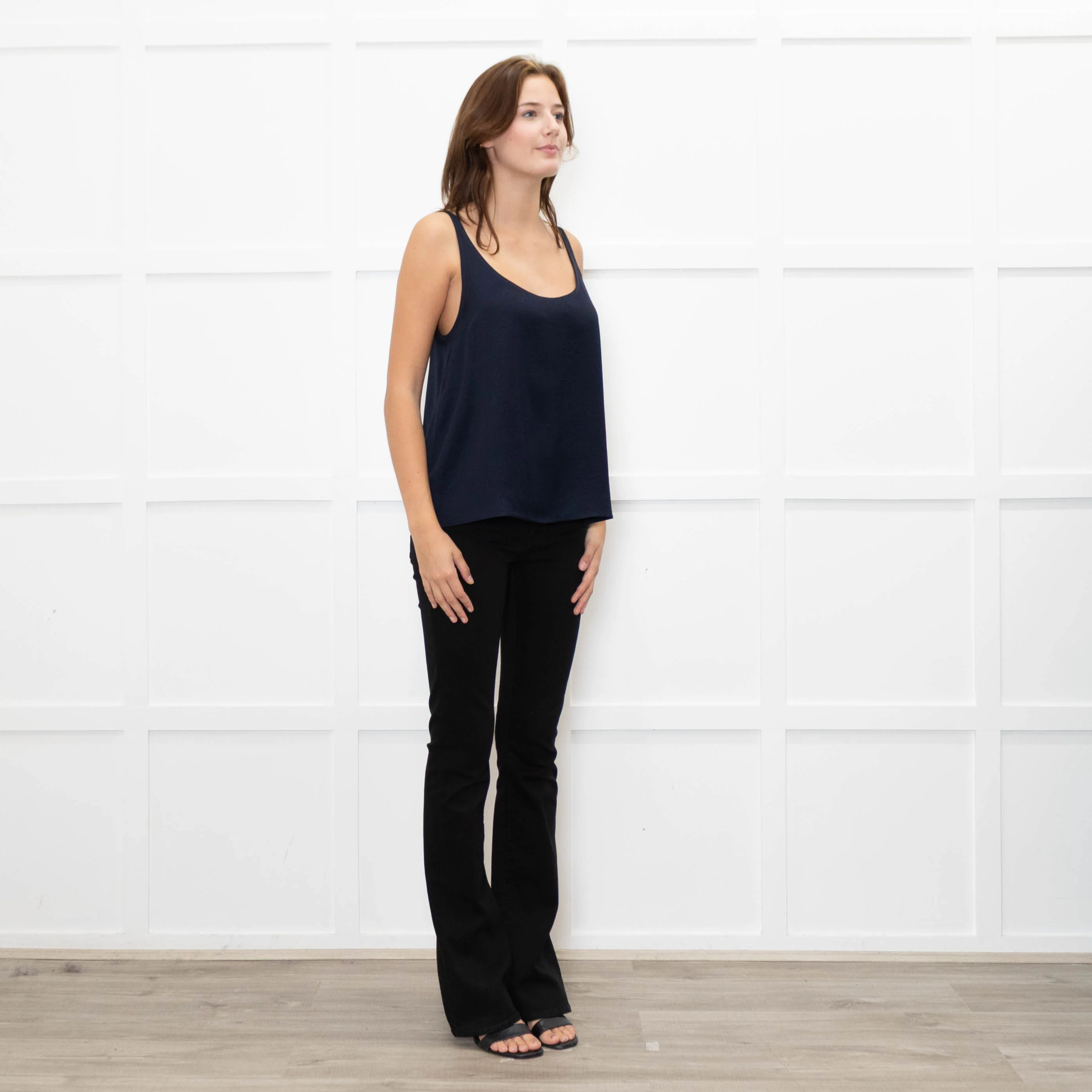 American Vintage Navy Satin Camisole Top - Image 7
