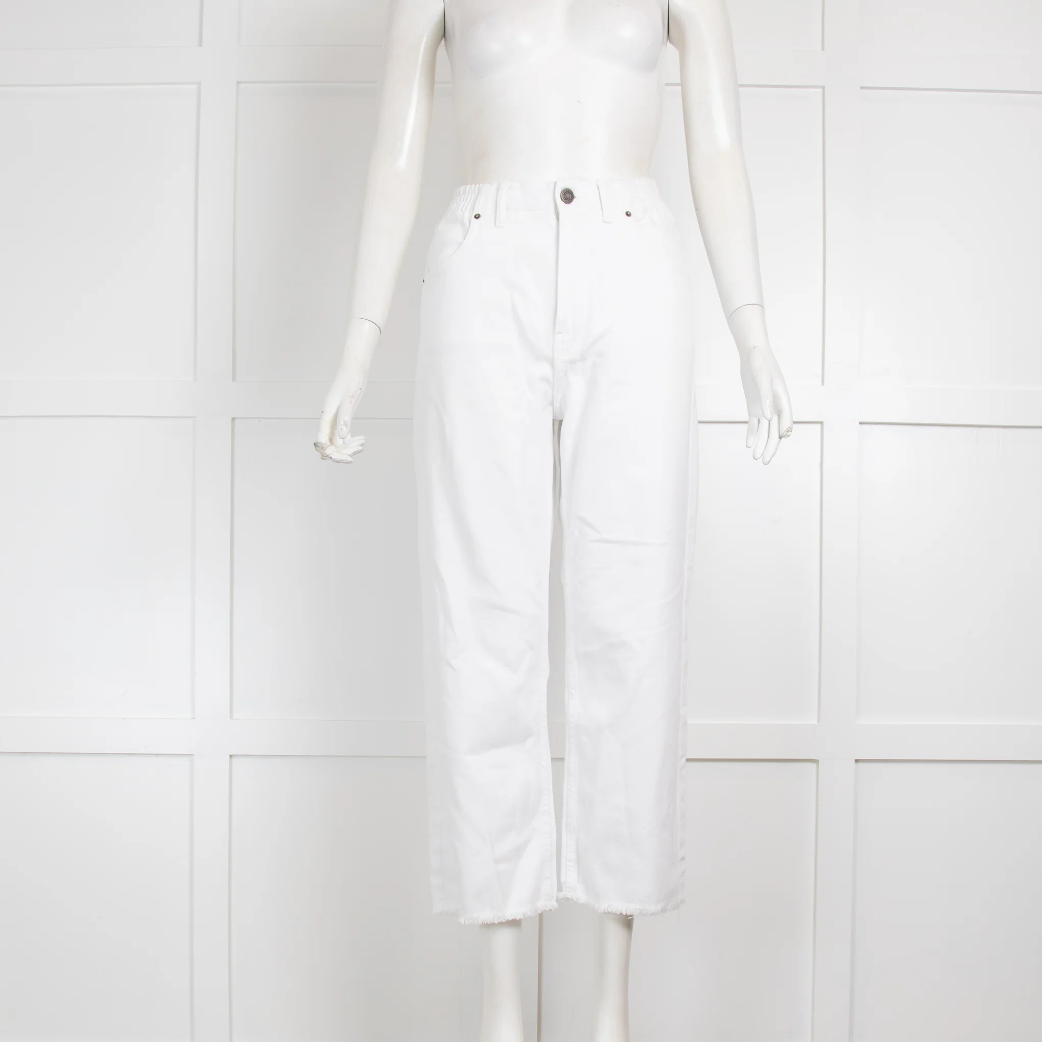 American Vintage White Straight Leg Trousers
