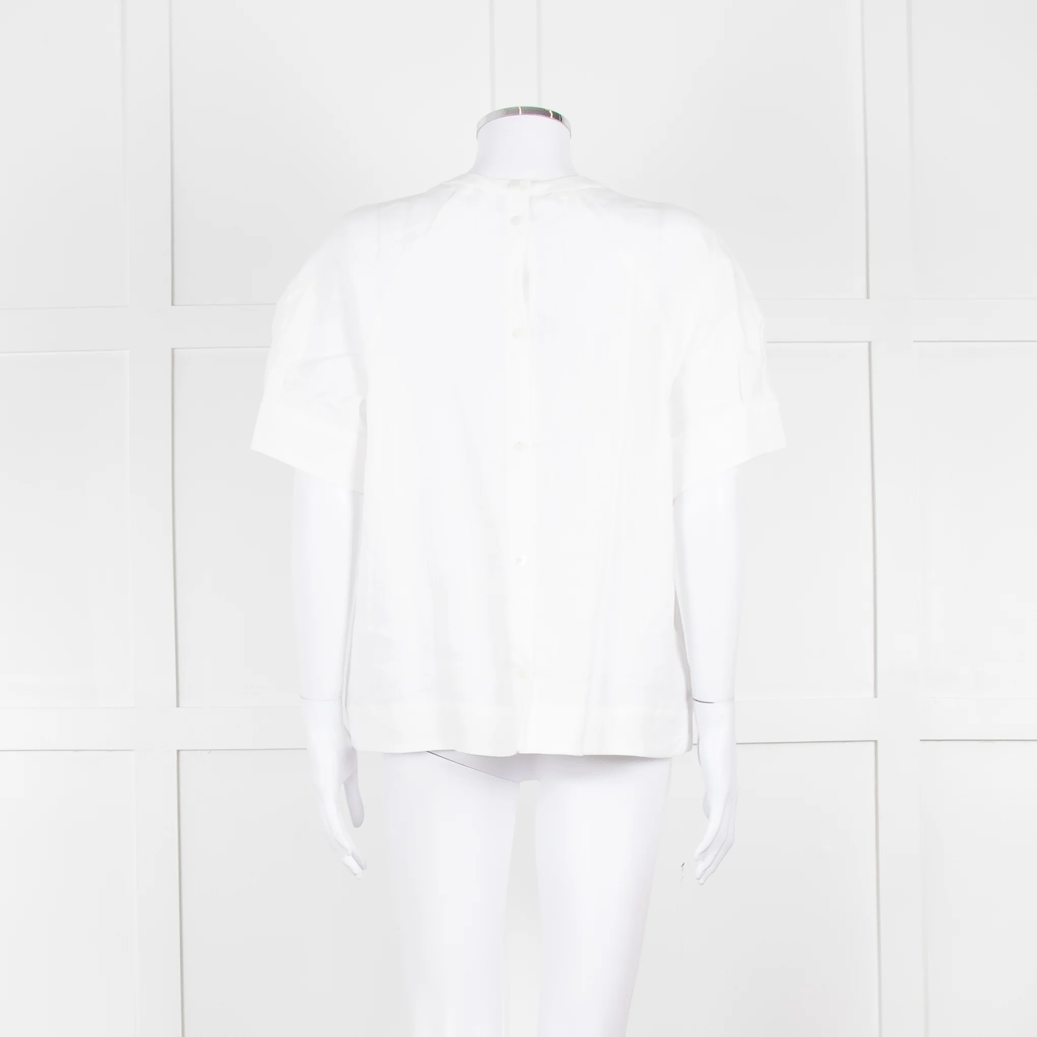 Amina Rubinacci White Linen Short Sleeve Top - Image 5