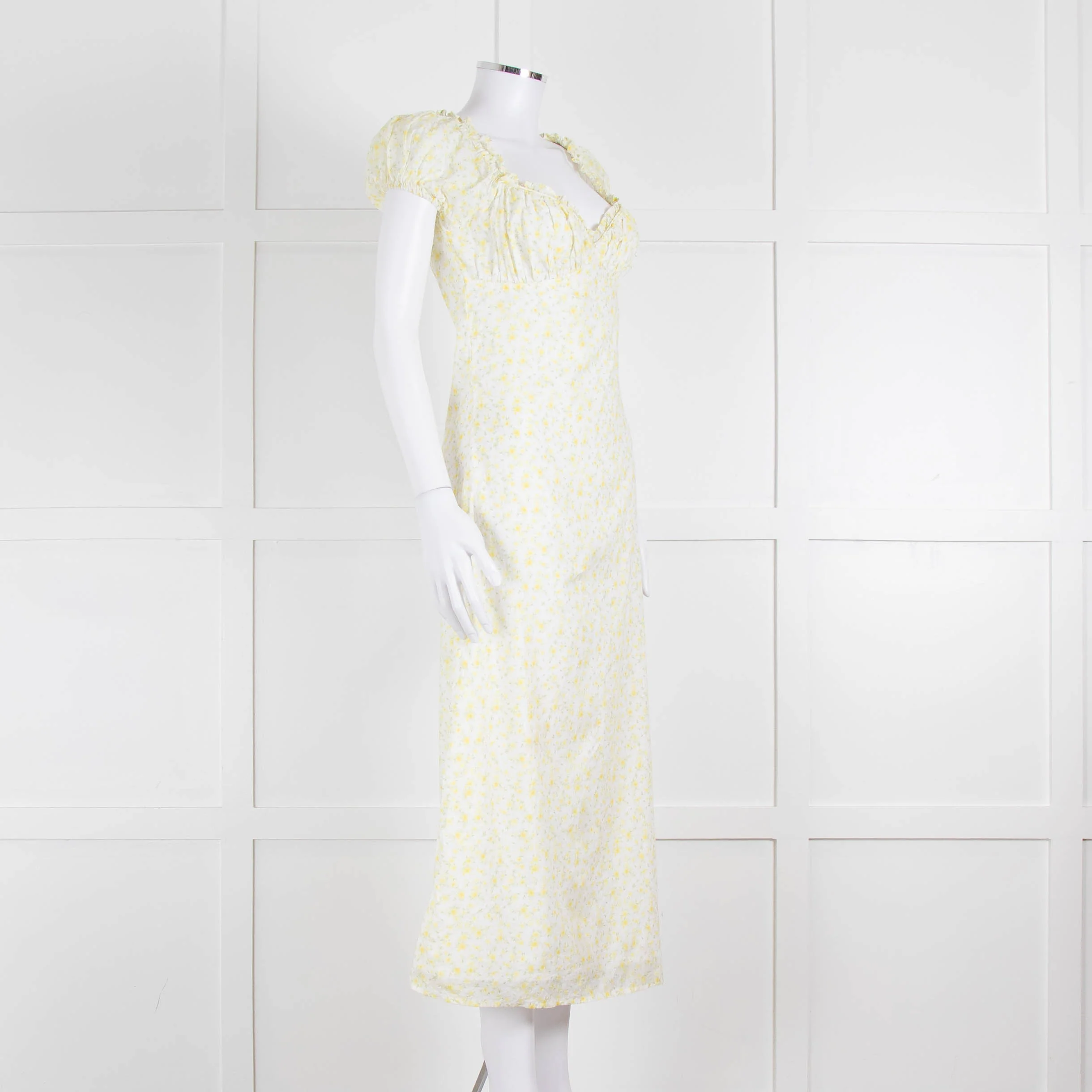 Amy Jane London Yellow Daphne Ditsy Floral Dress - Image 2