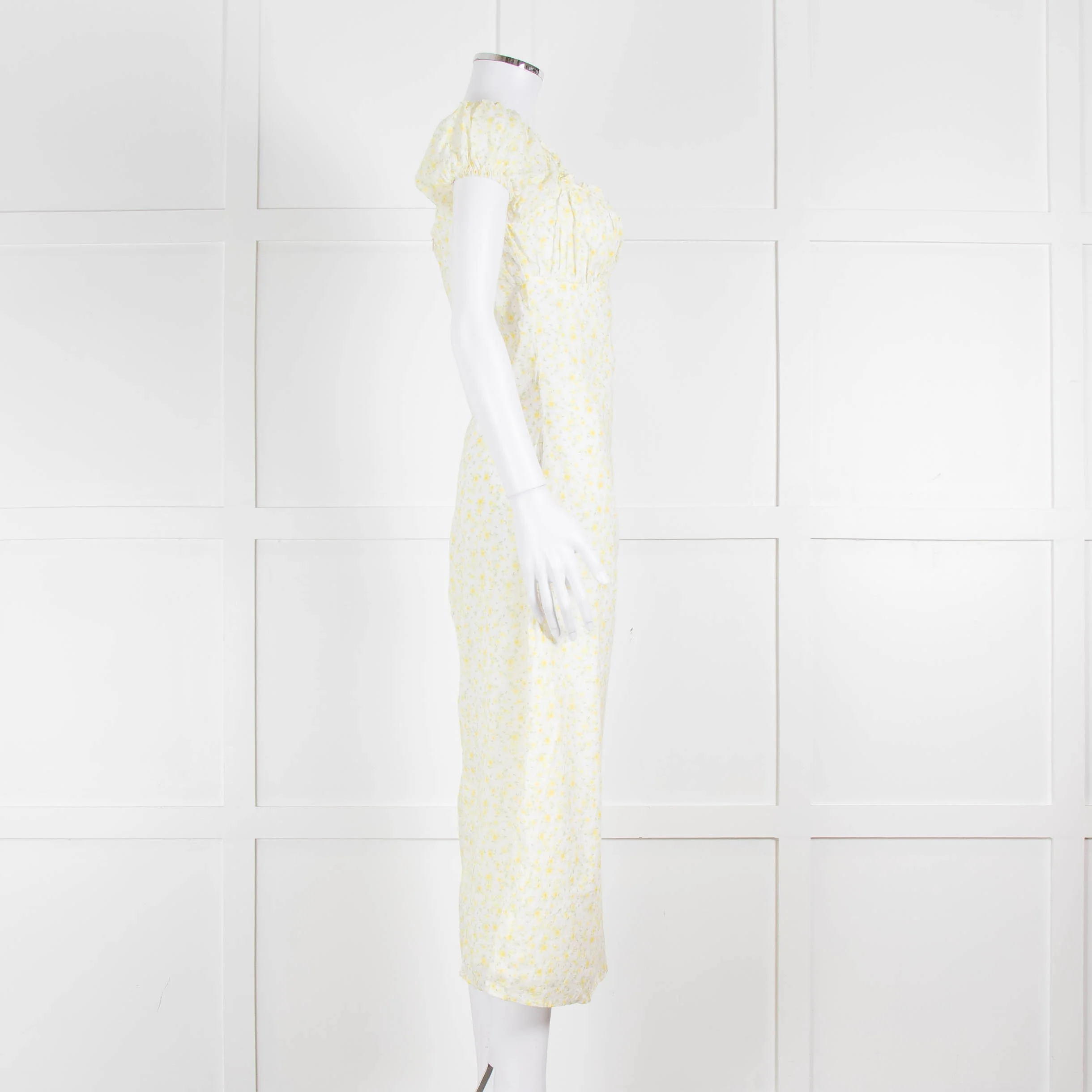 Amy Jane London Yellow Daphne Ditsy Floral Dress - Image 3