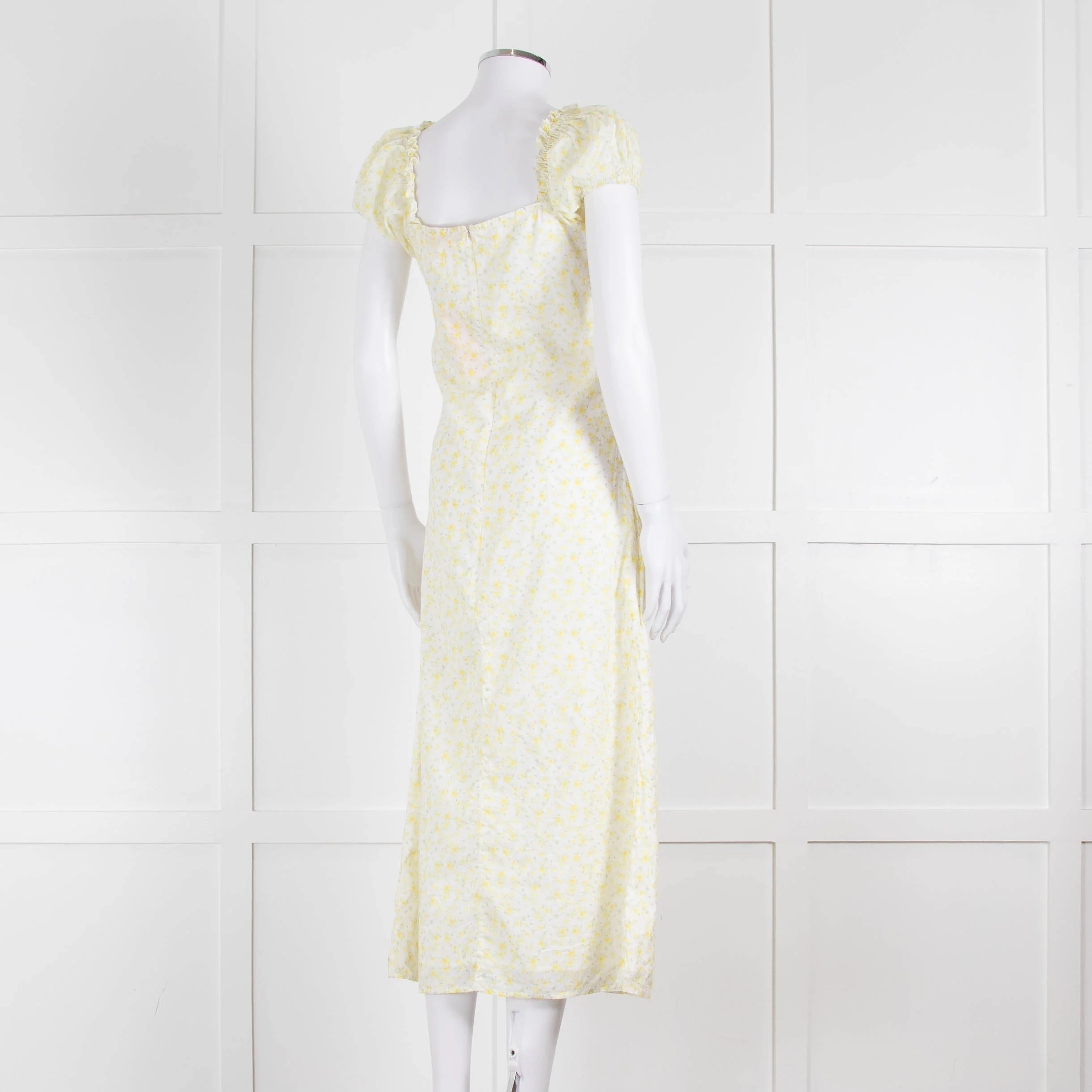 Amy Jane London Yellow Daphne Ditsy Floral Dress - Image 4