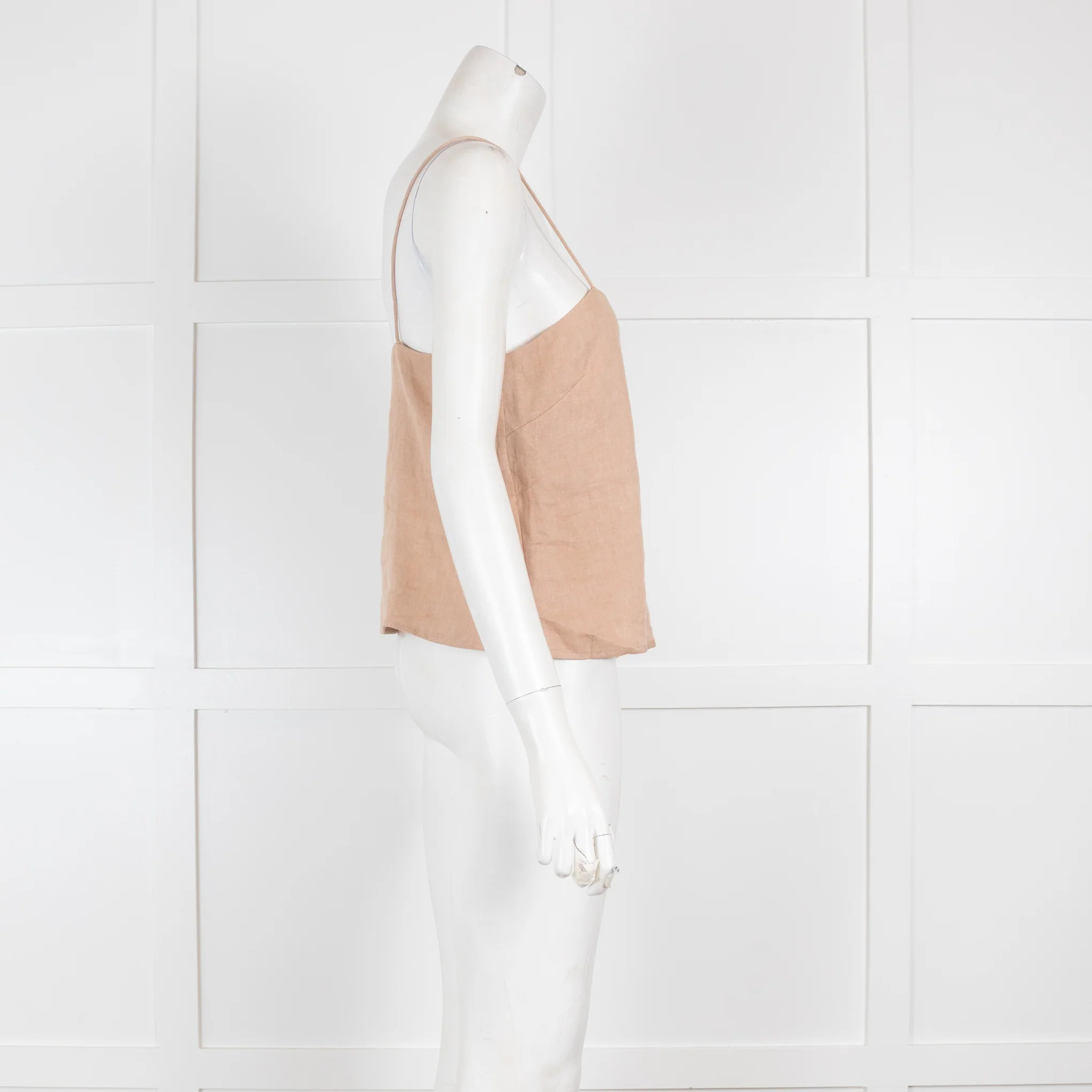 Anine Bing Beige Linen Vest Top - Image 2