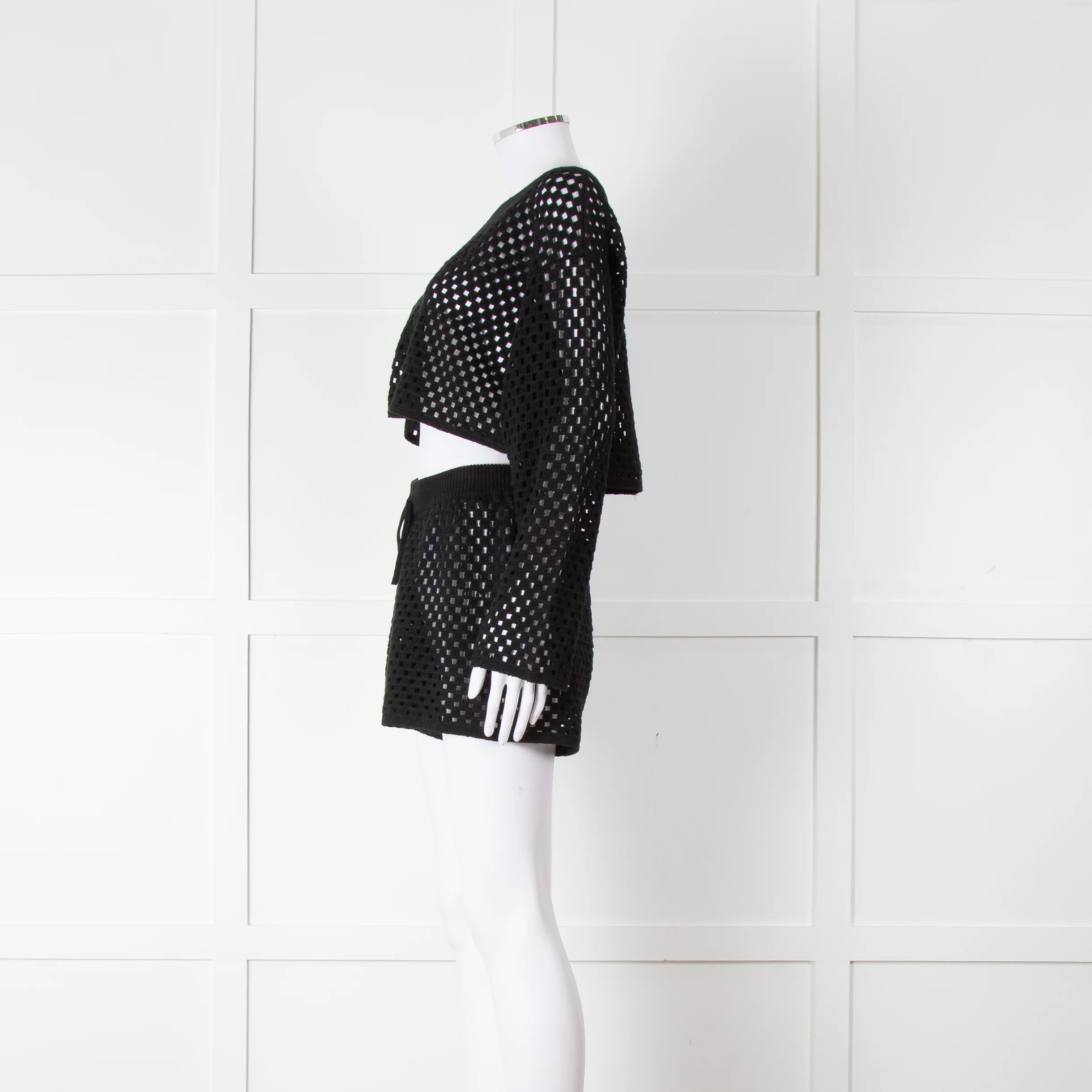 Anine Bing Black Crochet Knit Shorts - Image 16