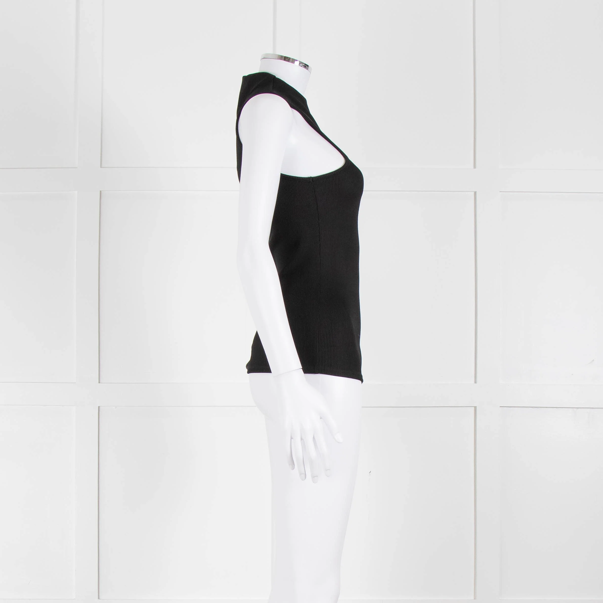 Anine Bing Black Cutout Vest Top - Image 3