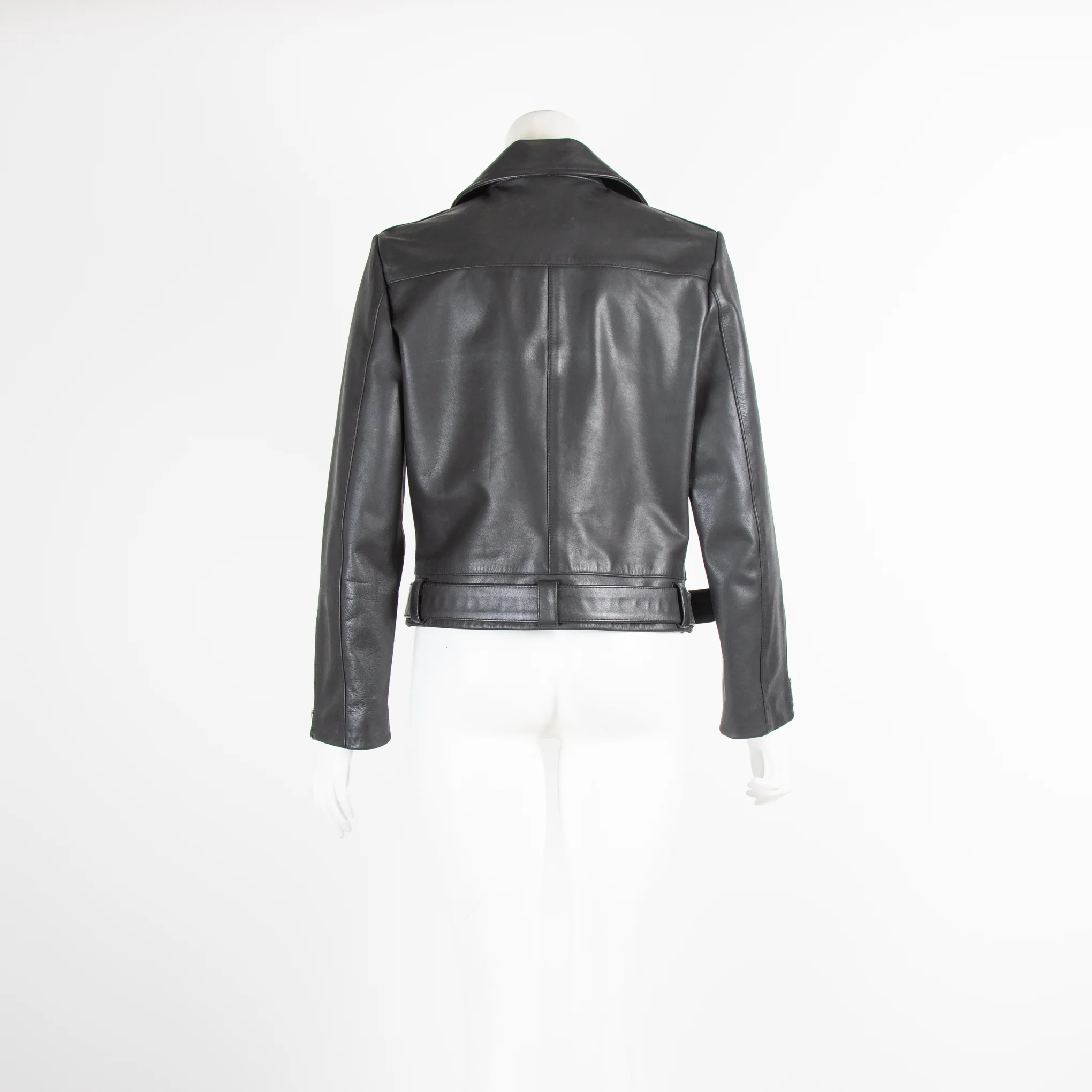 Anine Bing Black Leather Moto Jacket - Image 3