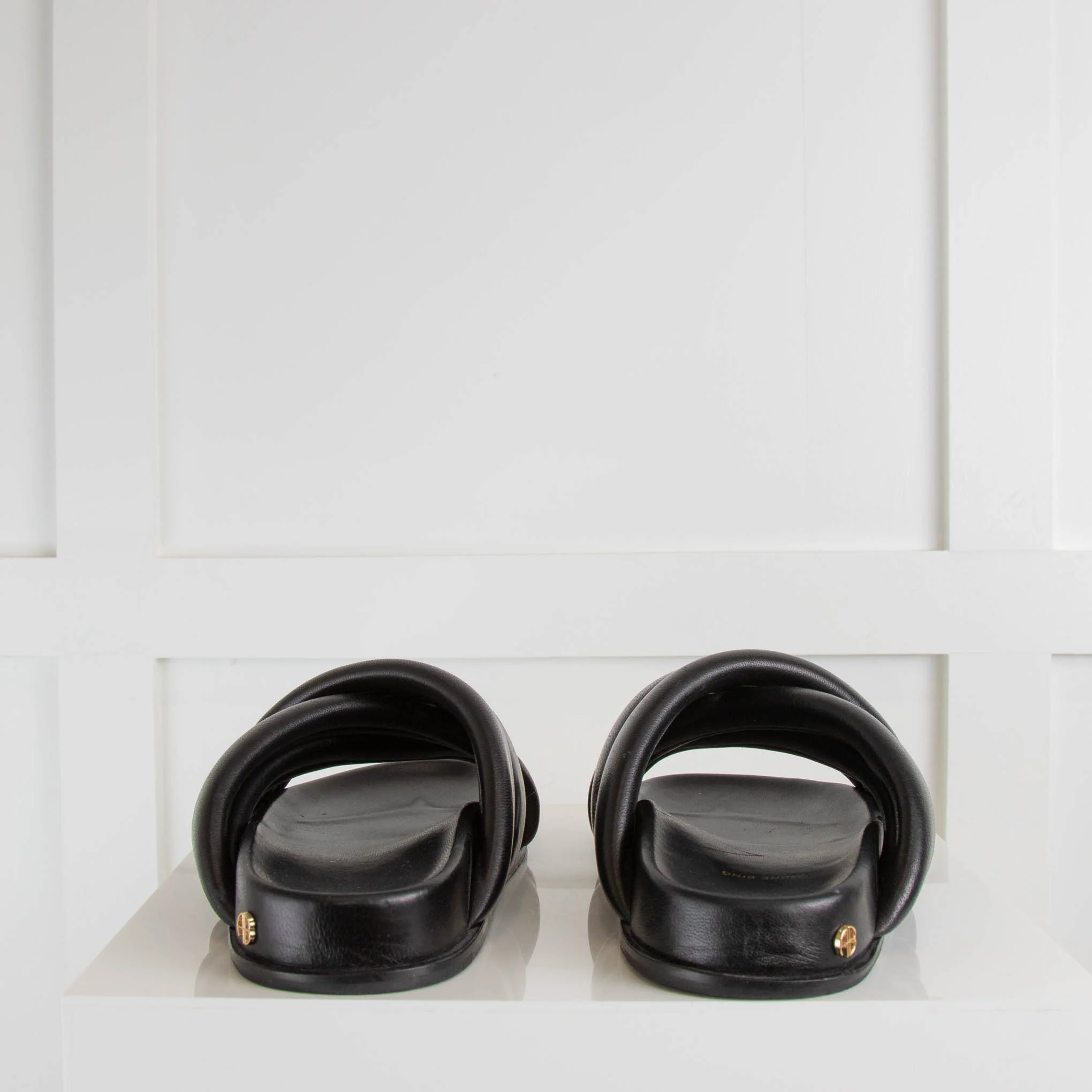Anine Bing Black Lizzie Slides - Image 4