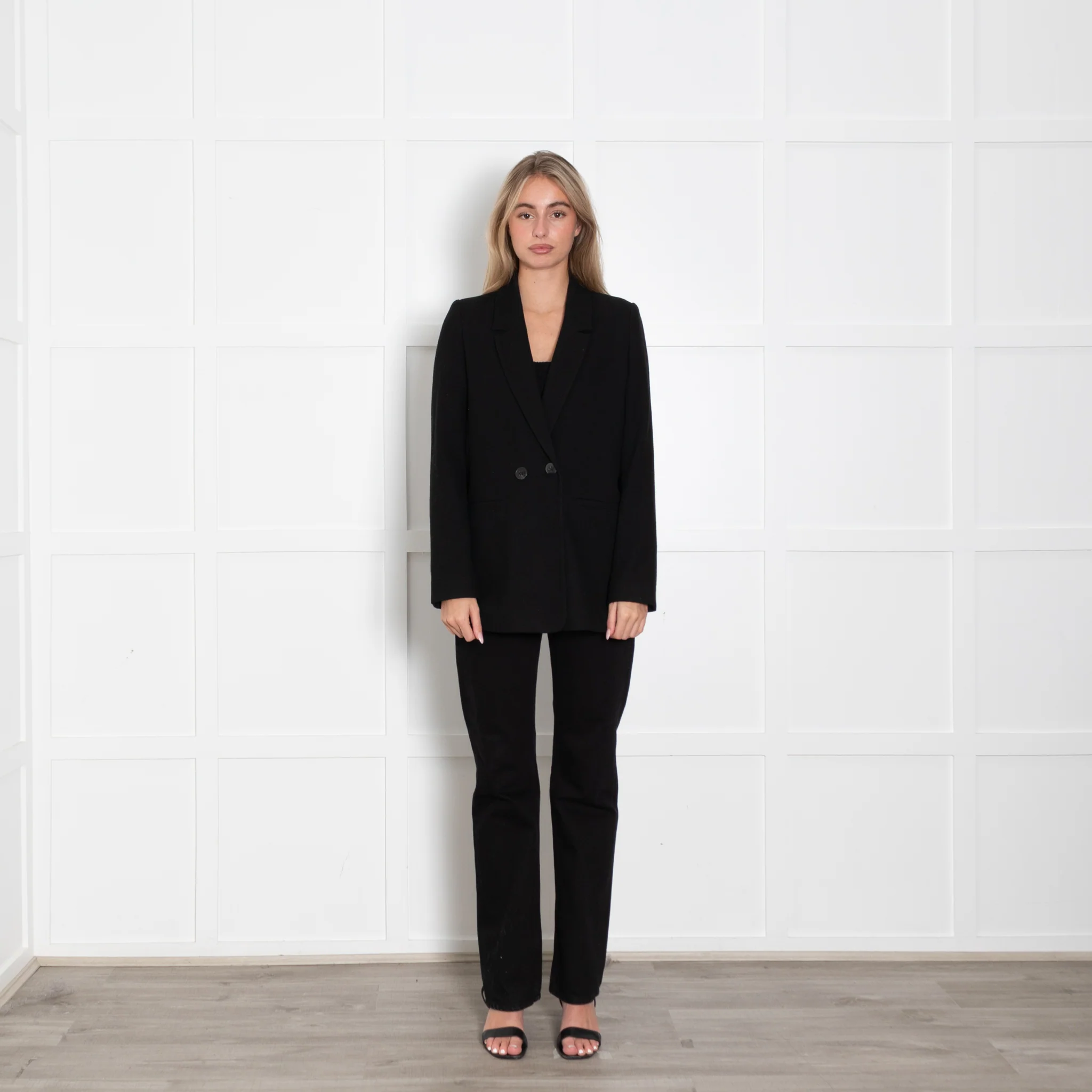 Anine Bing Black Wool Mix Jacket