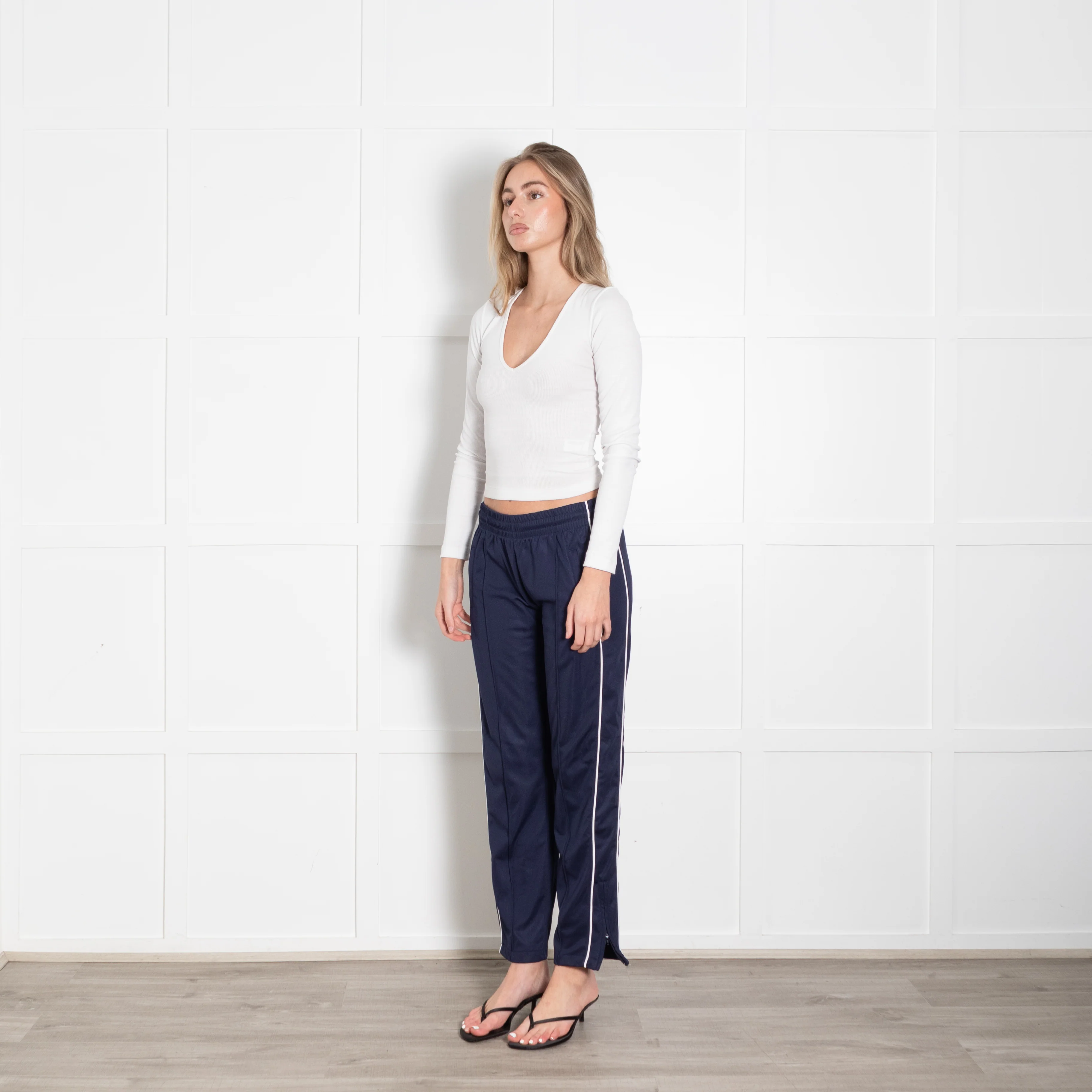 Anine Bing Dark Blue Side Stripe Track Trousers - Image 3