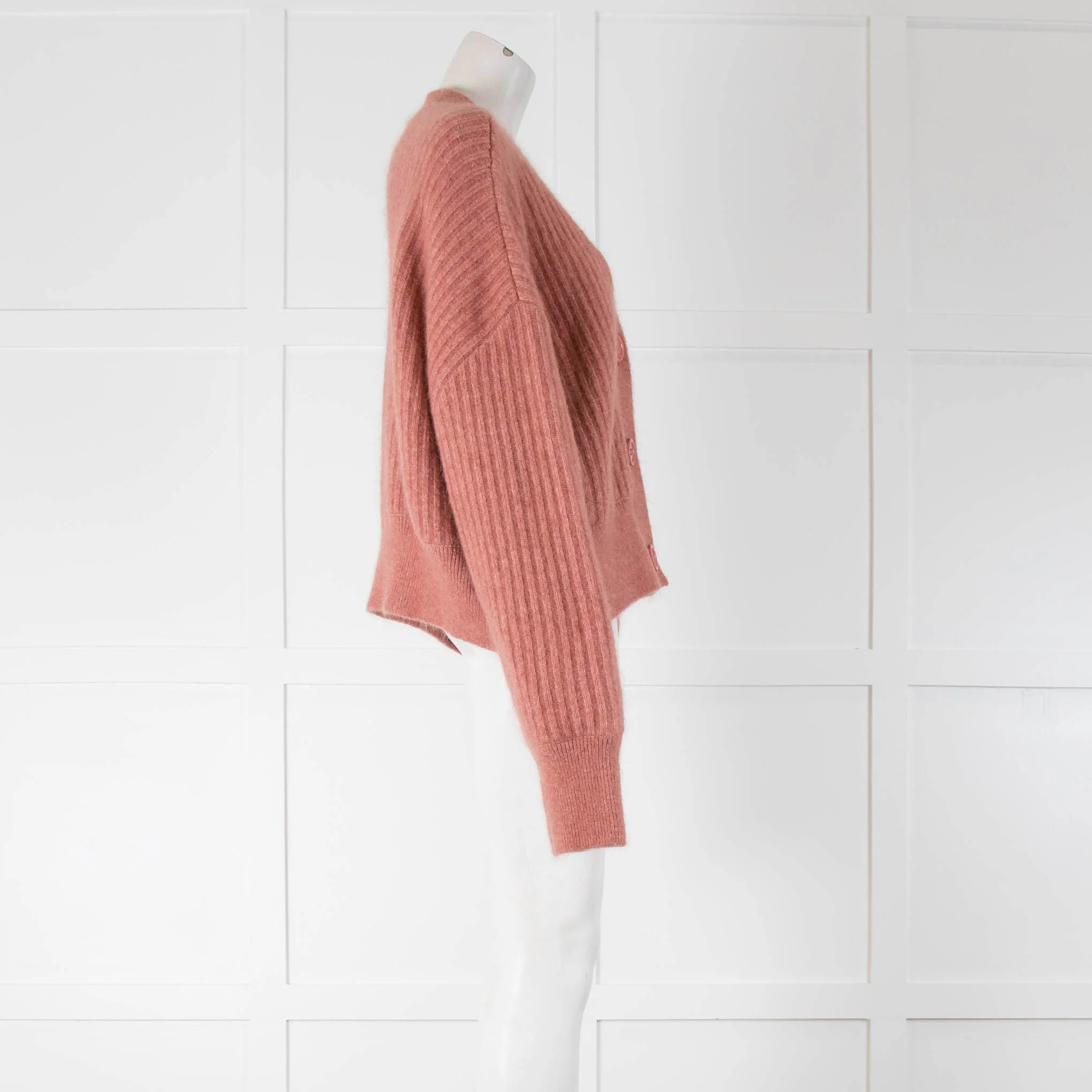 Anine Bing Mohair Pink Cardigan - Image 2