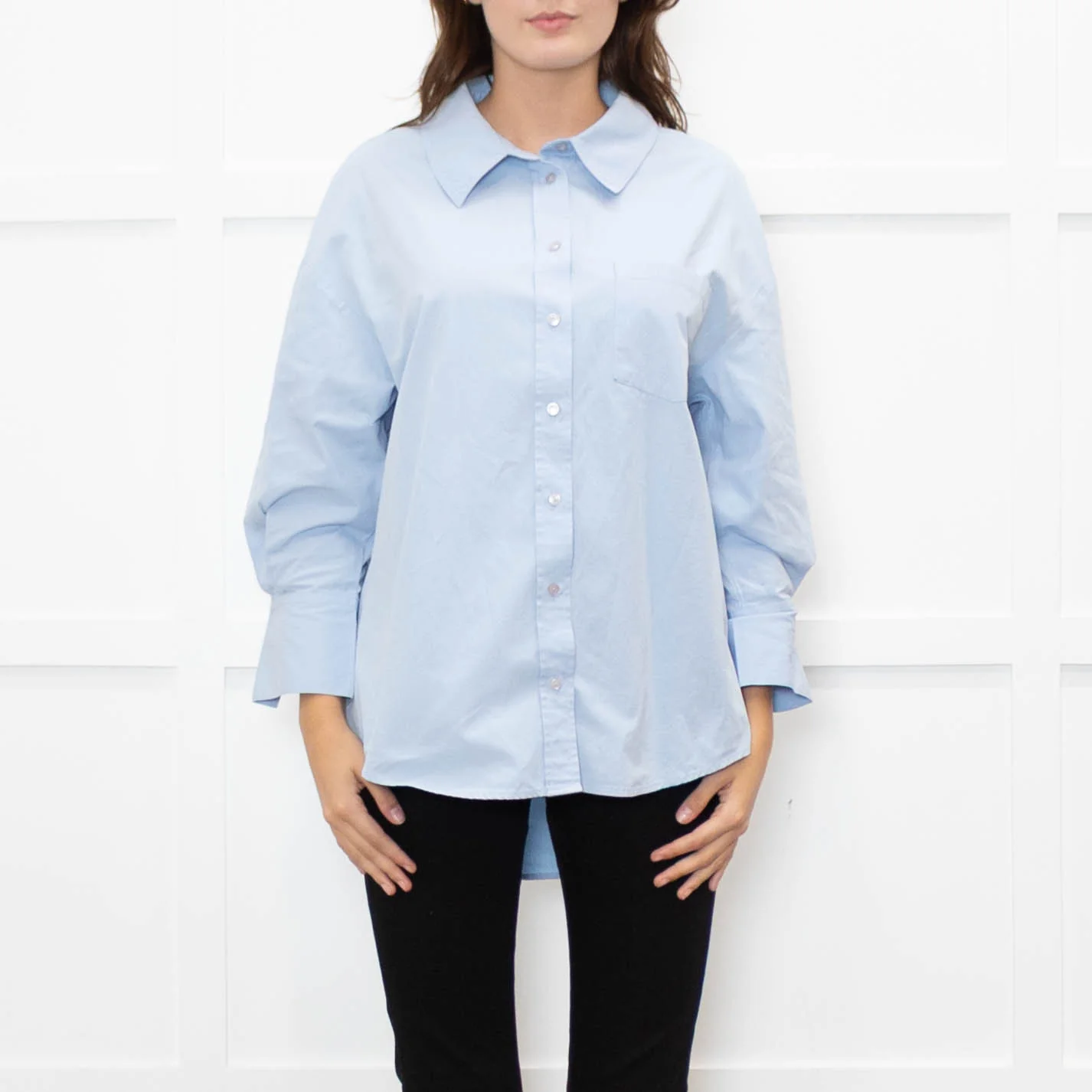 Anine Bing Pale Blue 3/4 Length Sleeve Shirt - Image 2