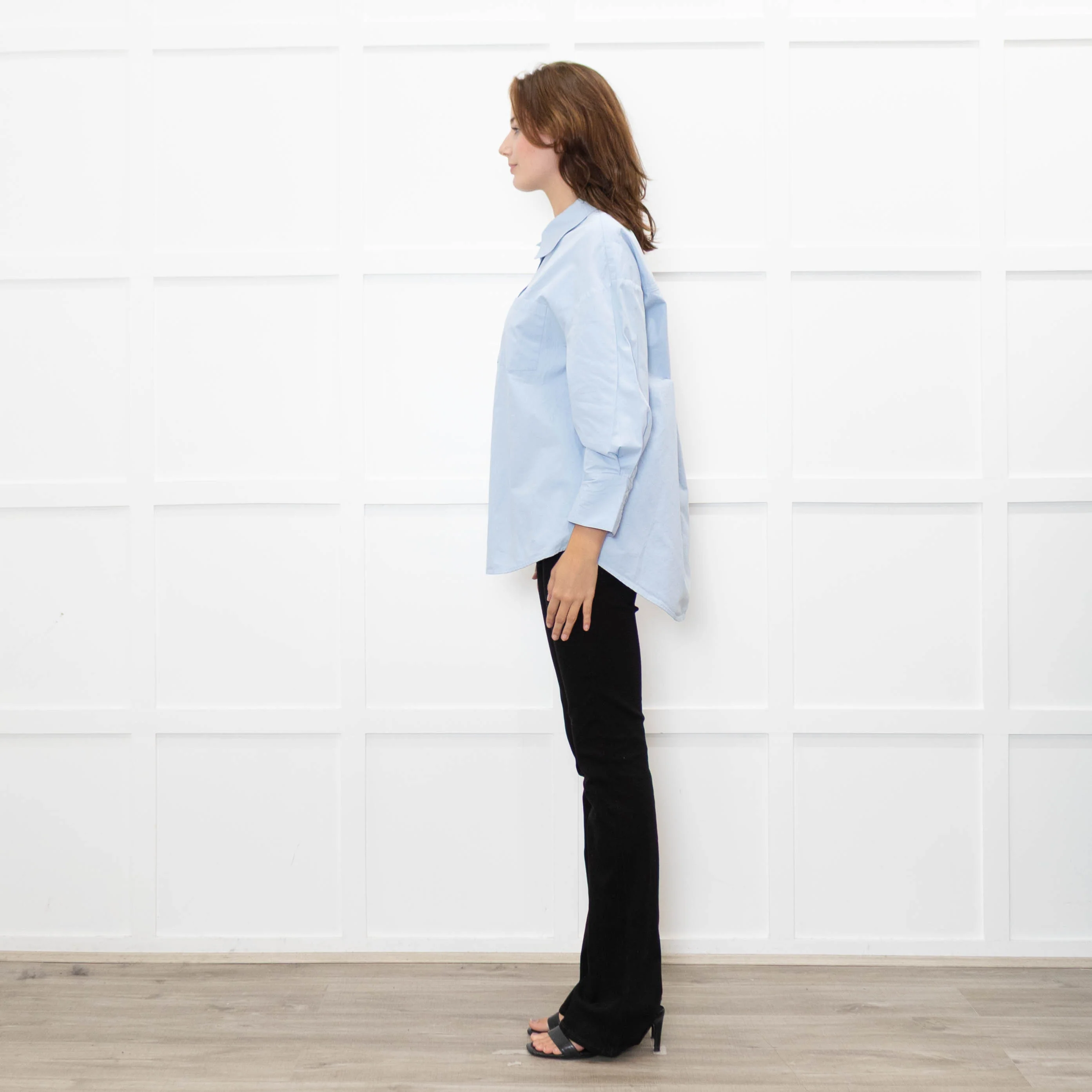 Anine Bing Pale Blue 3/4 Length Sleeve Shirt - Image 4