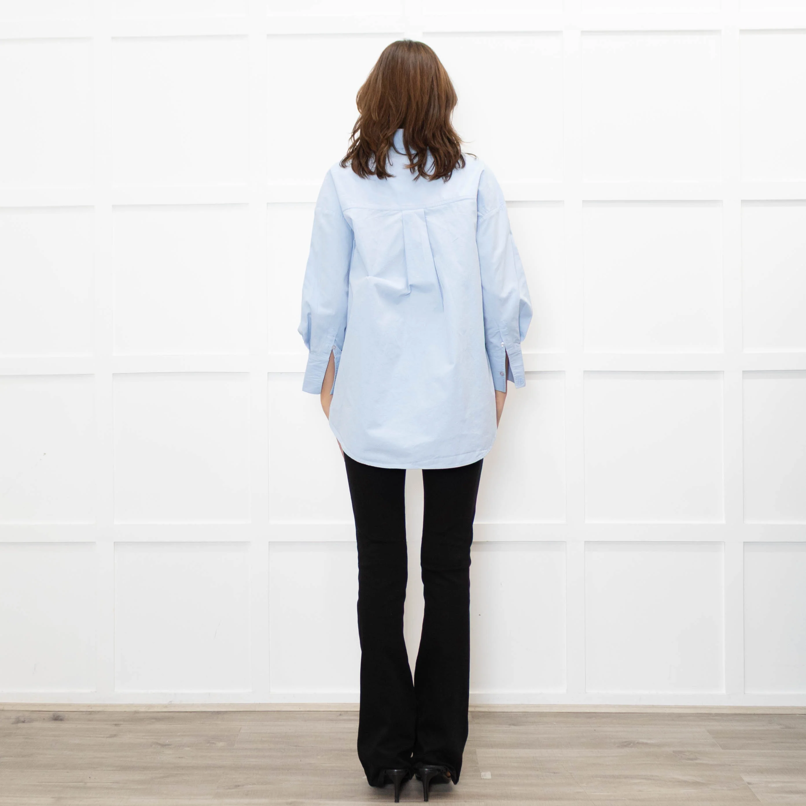Anine Bing Pale Blue 3/4 Length Sleeve Shirt - Image 5