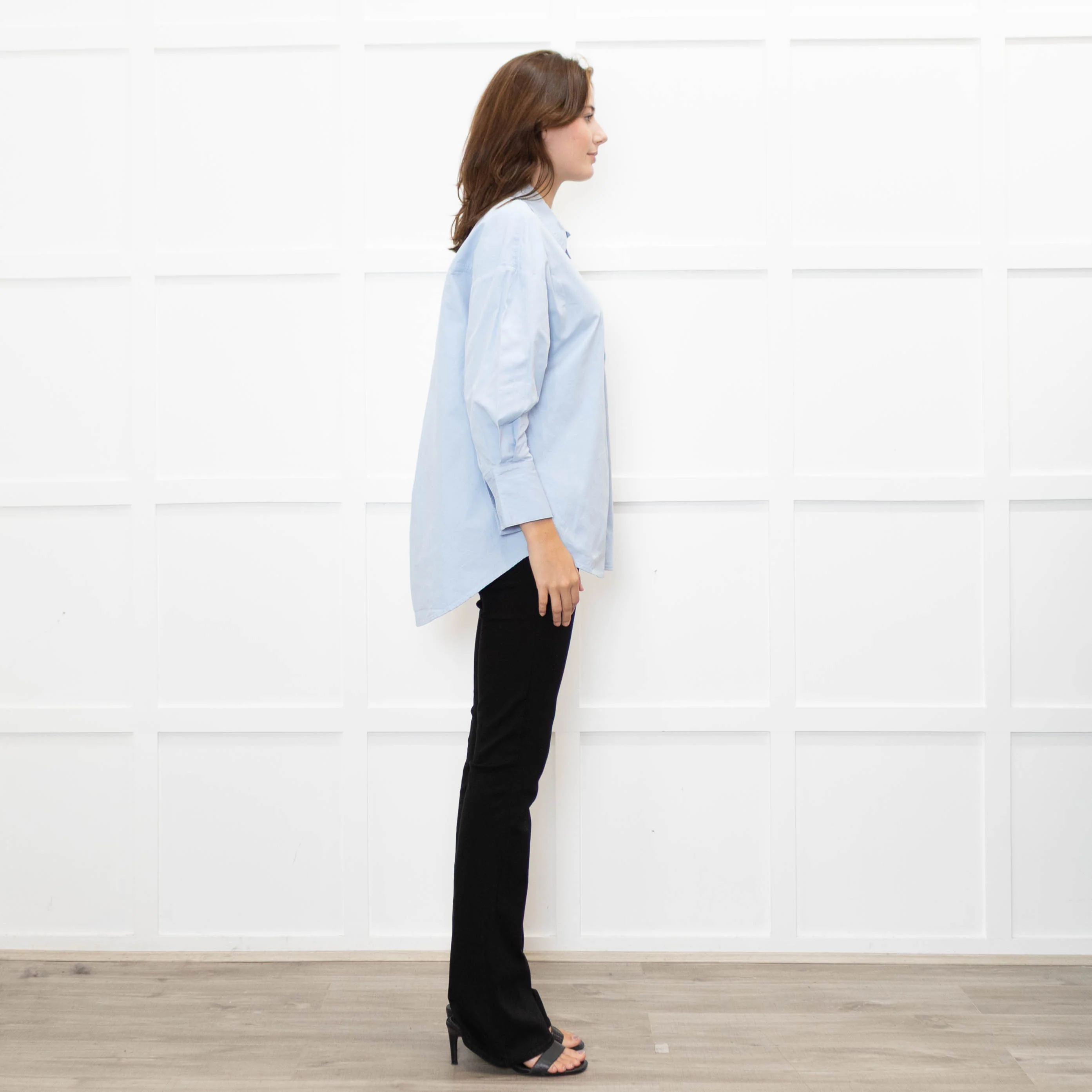 Anine Bing Pale Blue 3/4 Length Sleeve Shirt - Image 6