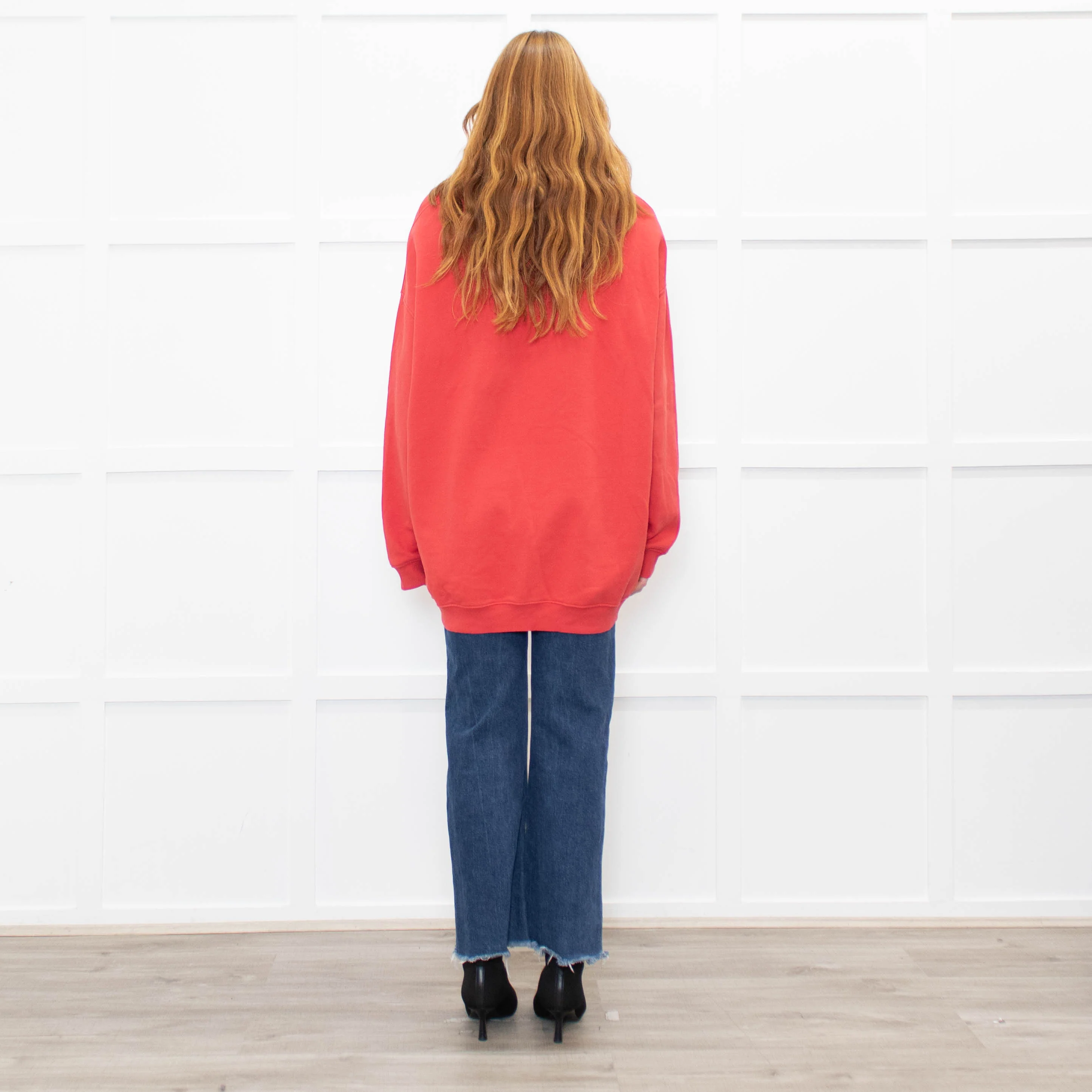 Anine Bing Red White Slogan Sweatshirt - Image 5