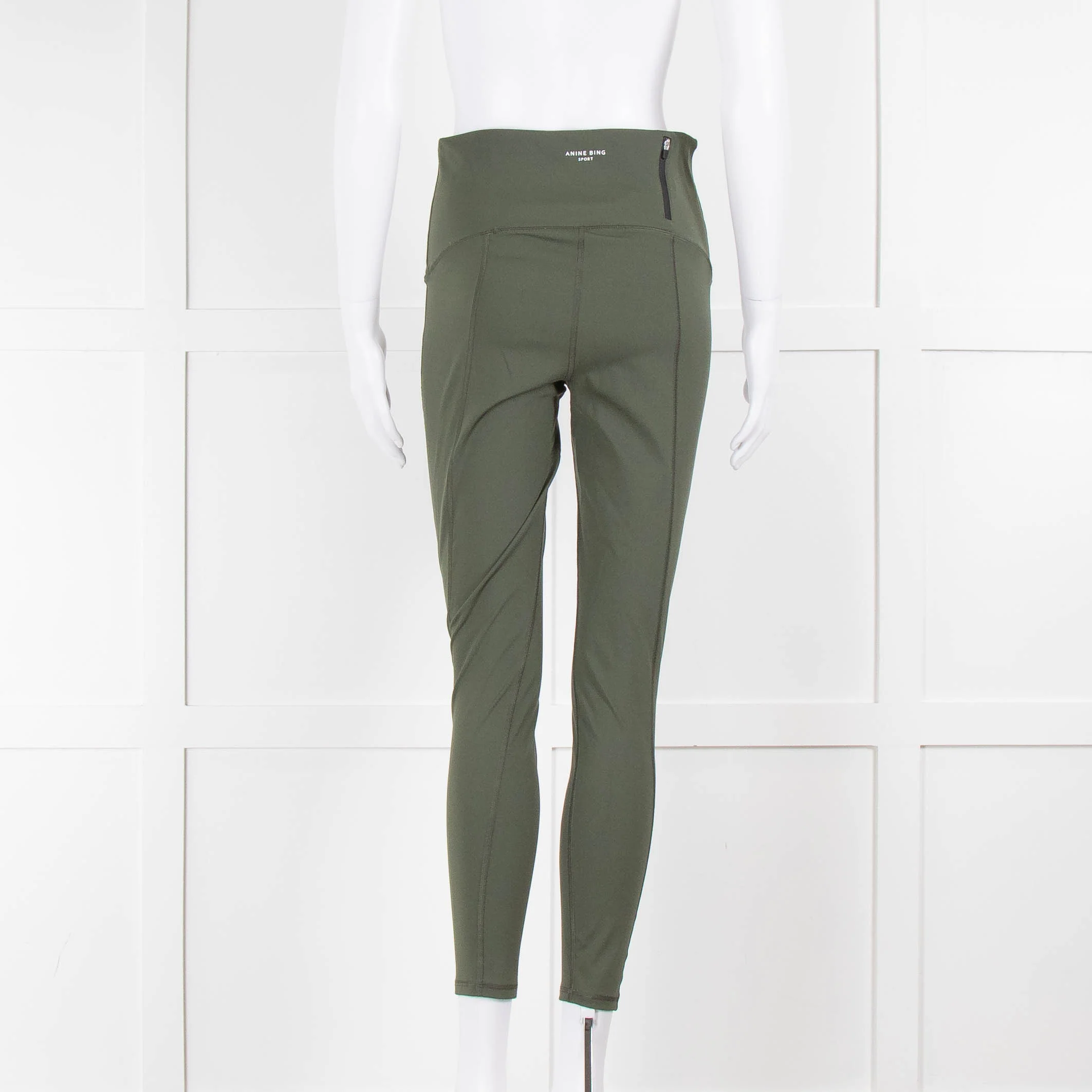 Anine Bing Sport Khaki Leggings - Image 3