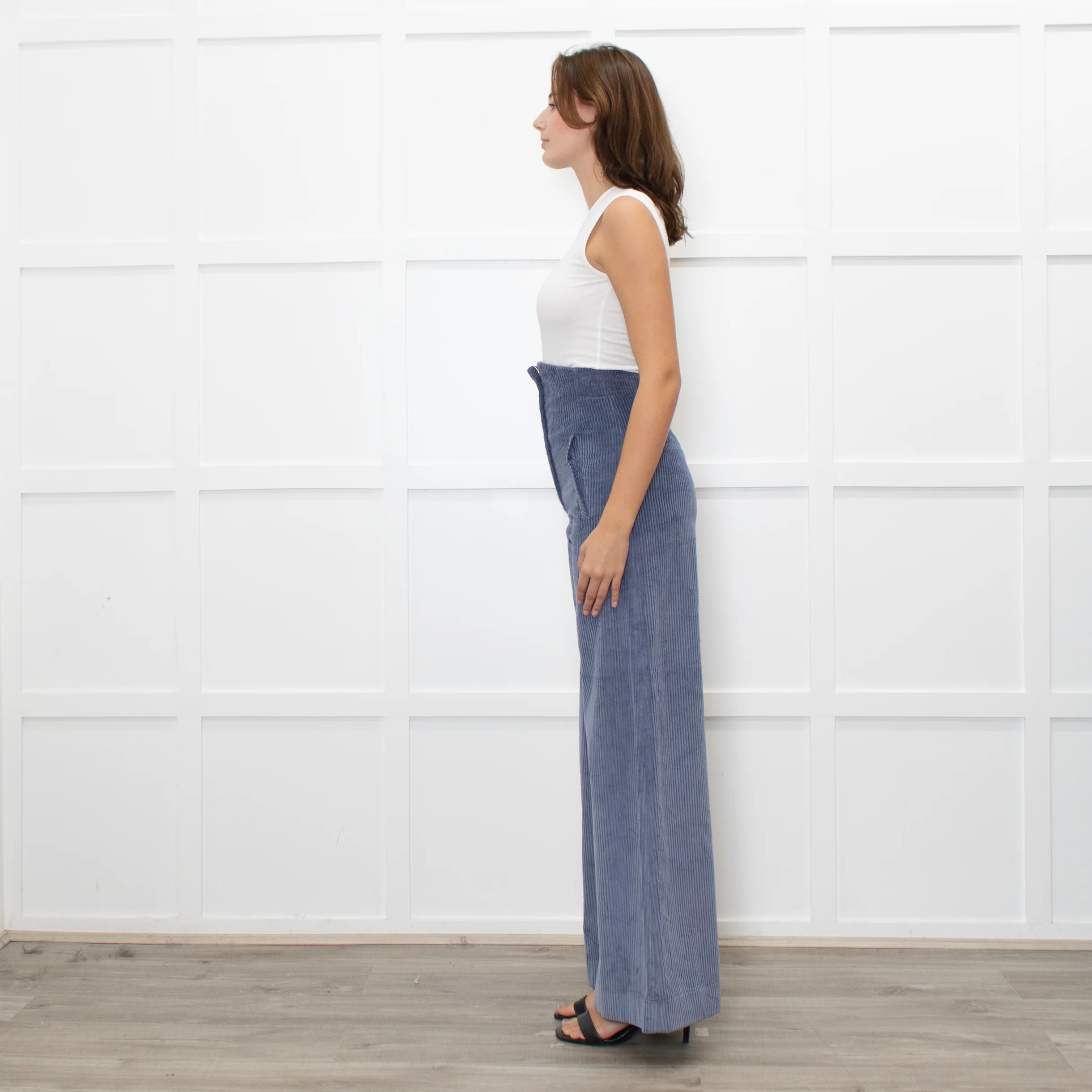 Anna Mason Blue Corduroy Wide Leg - Image 4