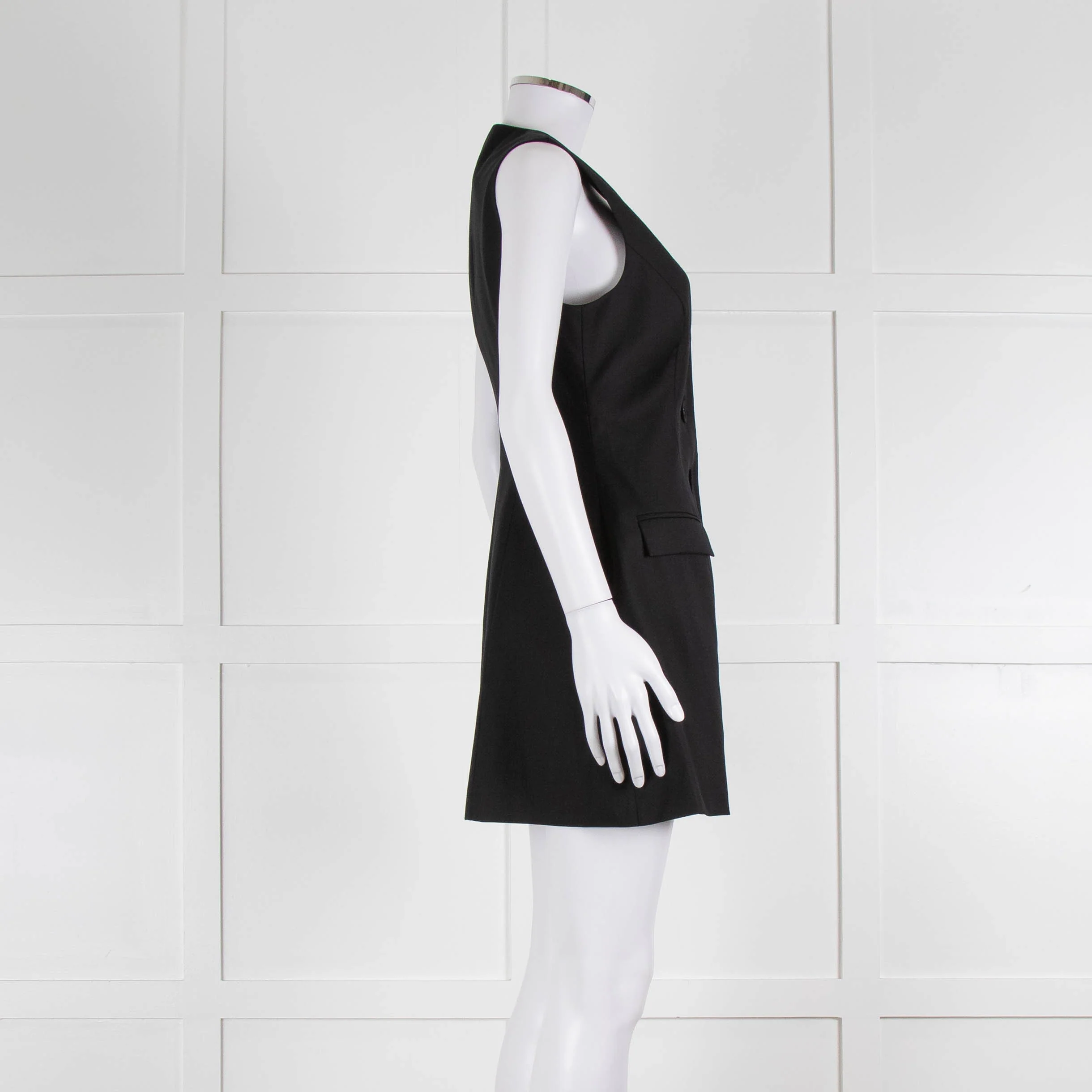 Anna Quan Black Sleeveless Waistcoat Mini Dress - Image 3