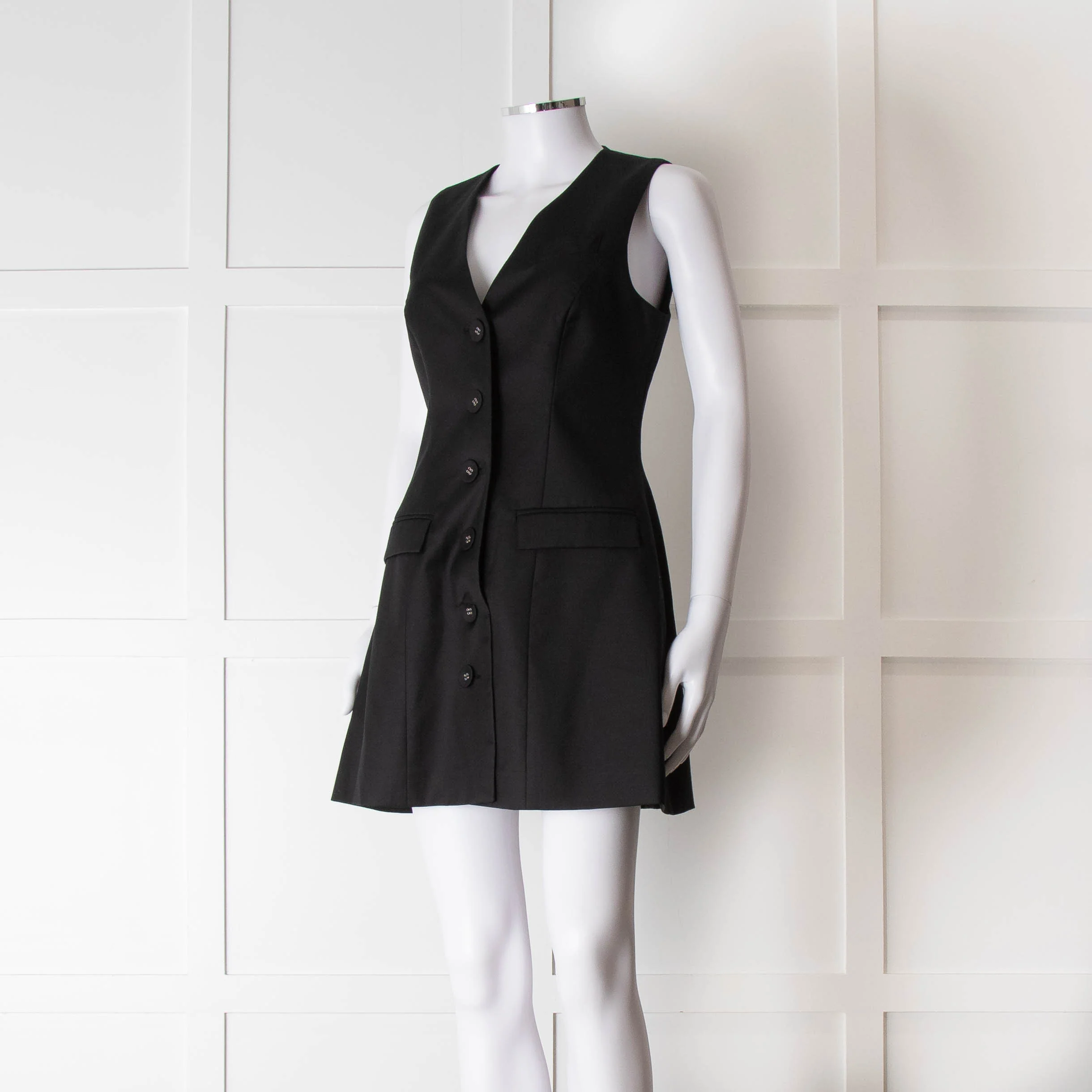 Anna Quan Black Sleeveless Waistcoat Mini Dress - Image 9