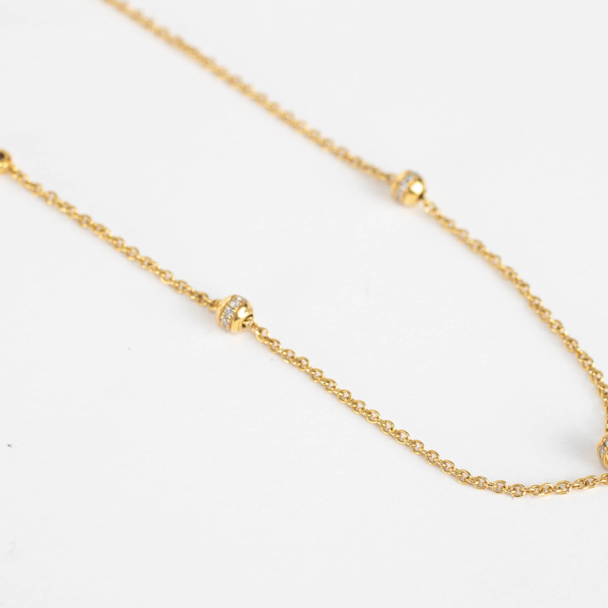 Anoushka Gold Chain With Diamond Baubles - Image 3