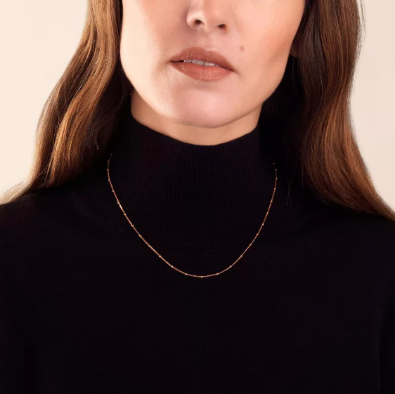 Anoushka 14ct Saturn Short Chain Gold Necklace - Image 5
