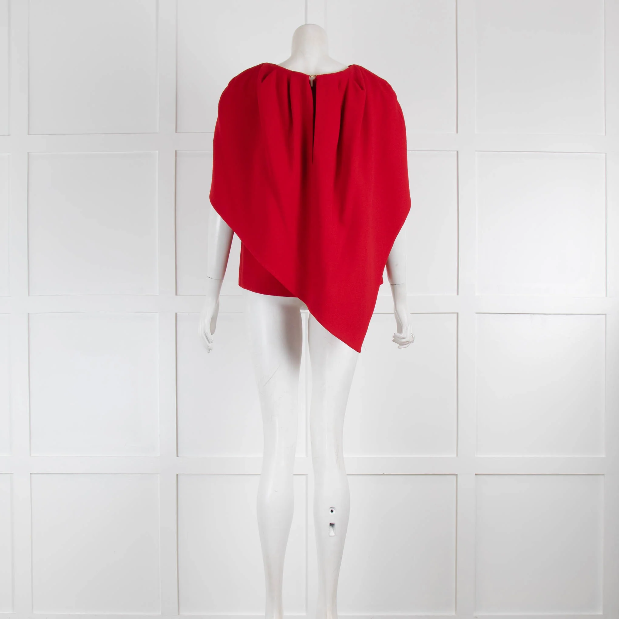 Antonia Berardi Red Crepe Cape Vest Top - Image 3